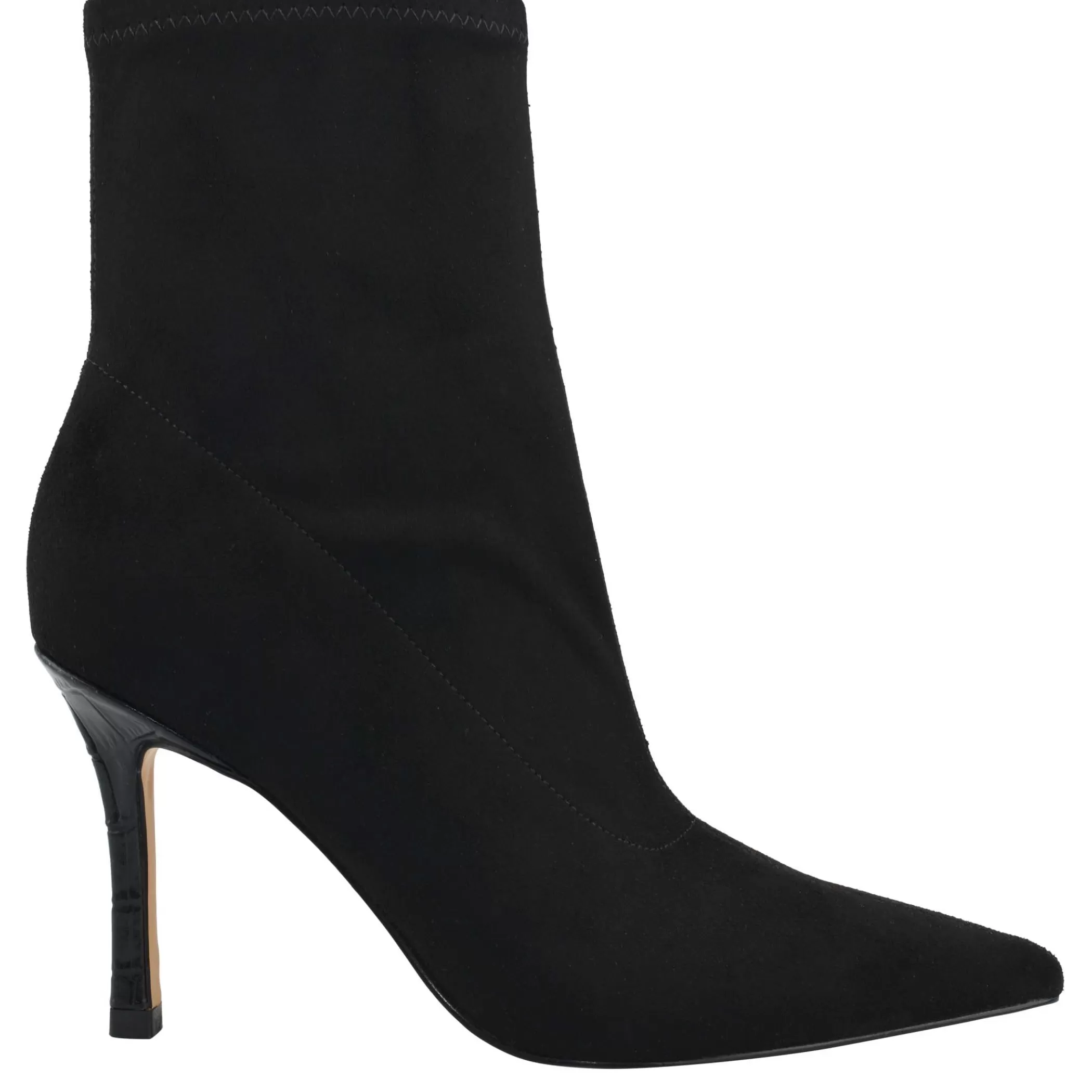 New Marc Fisher Kellen Heeled Bootie Black Suede