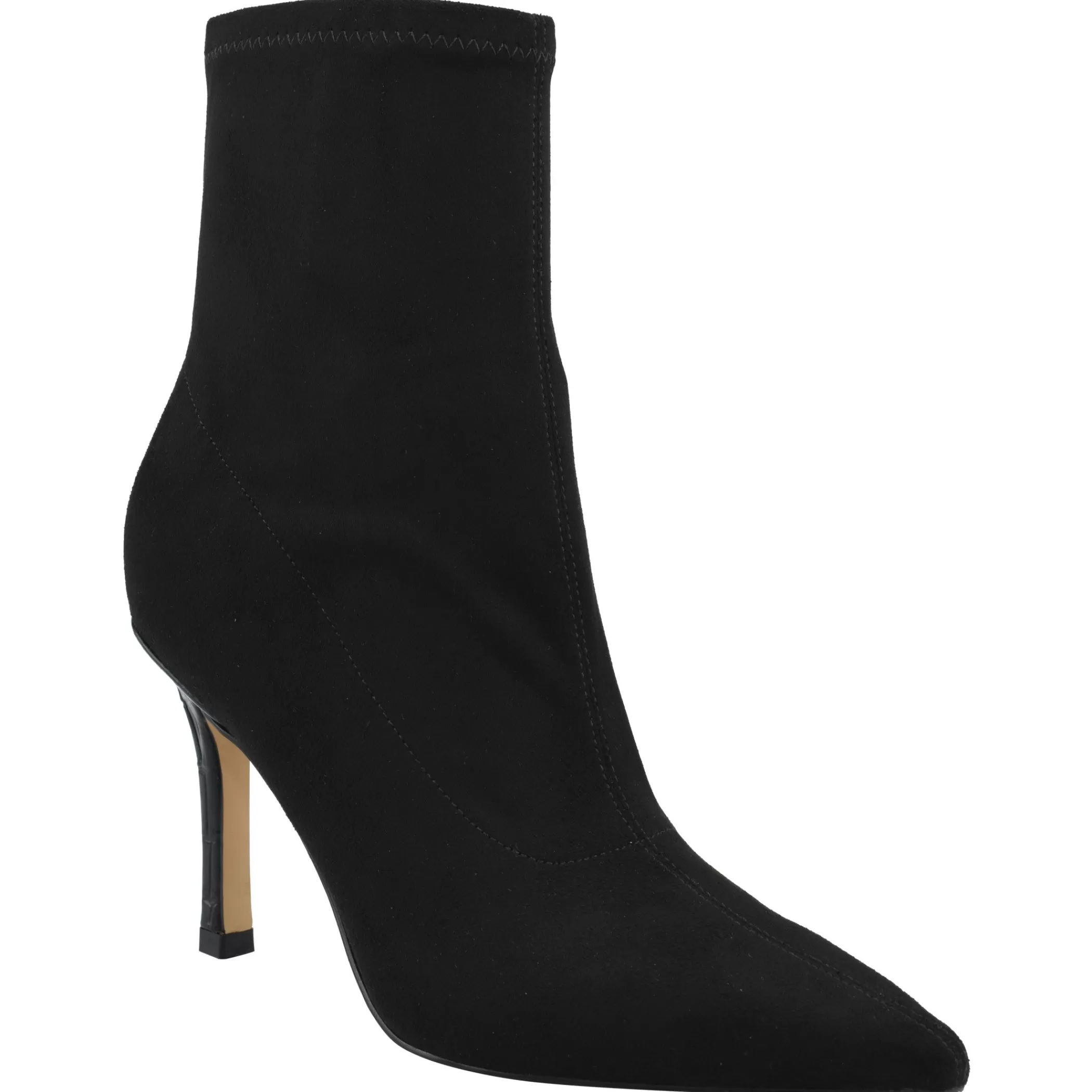 New Marc Fisher Kellen Heeled Bootie Black Suede