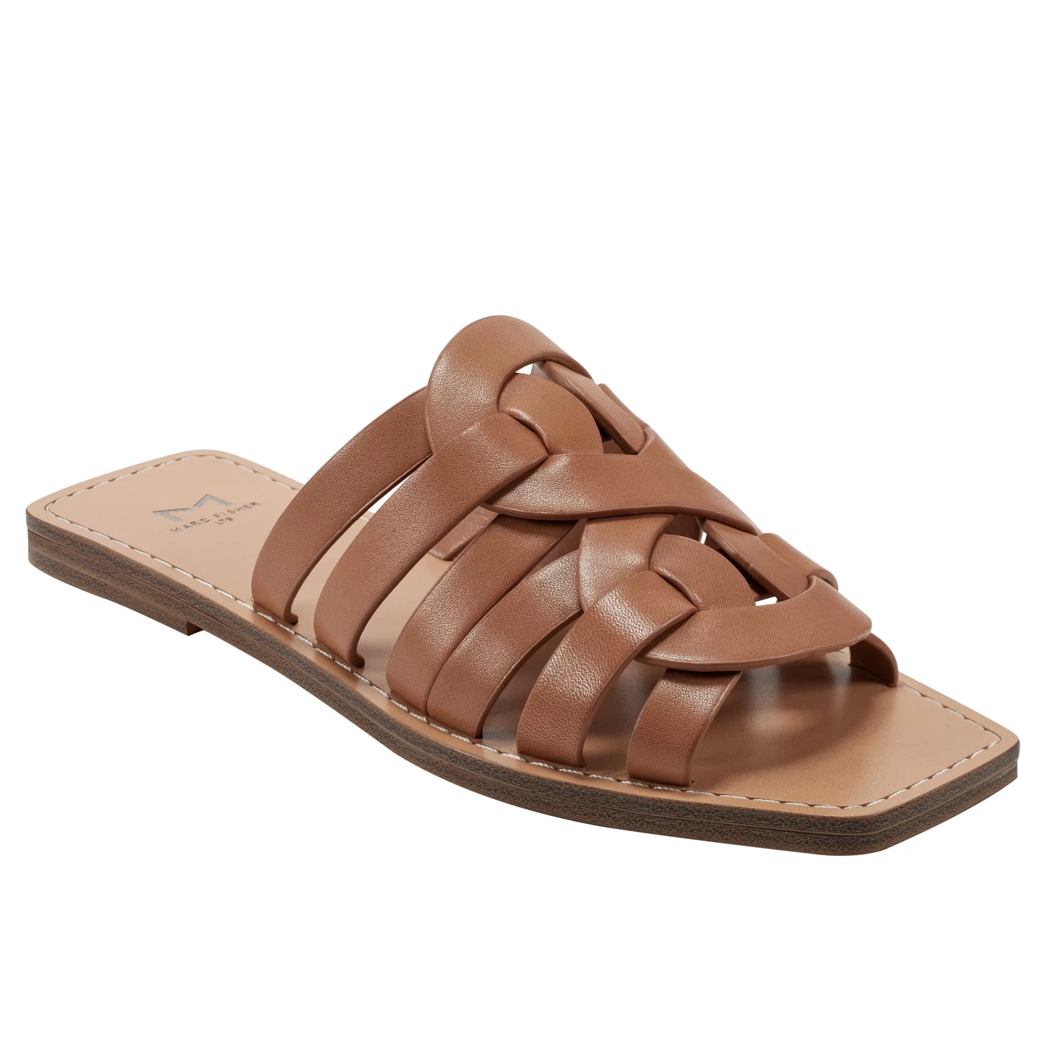 Shop Marc Fisher Kimiko Flat Sandal Natural