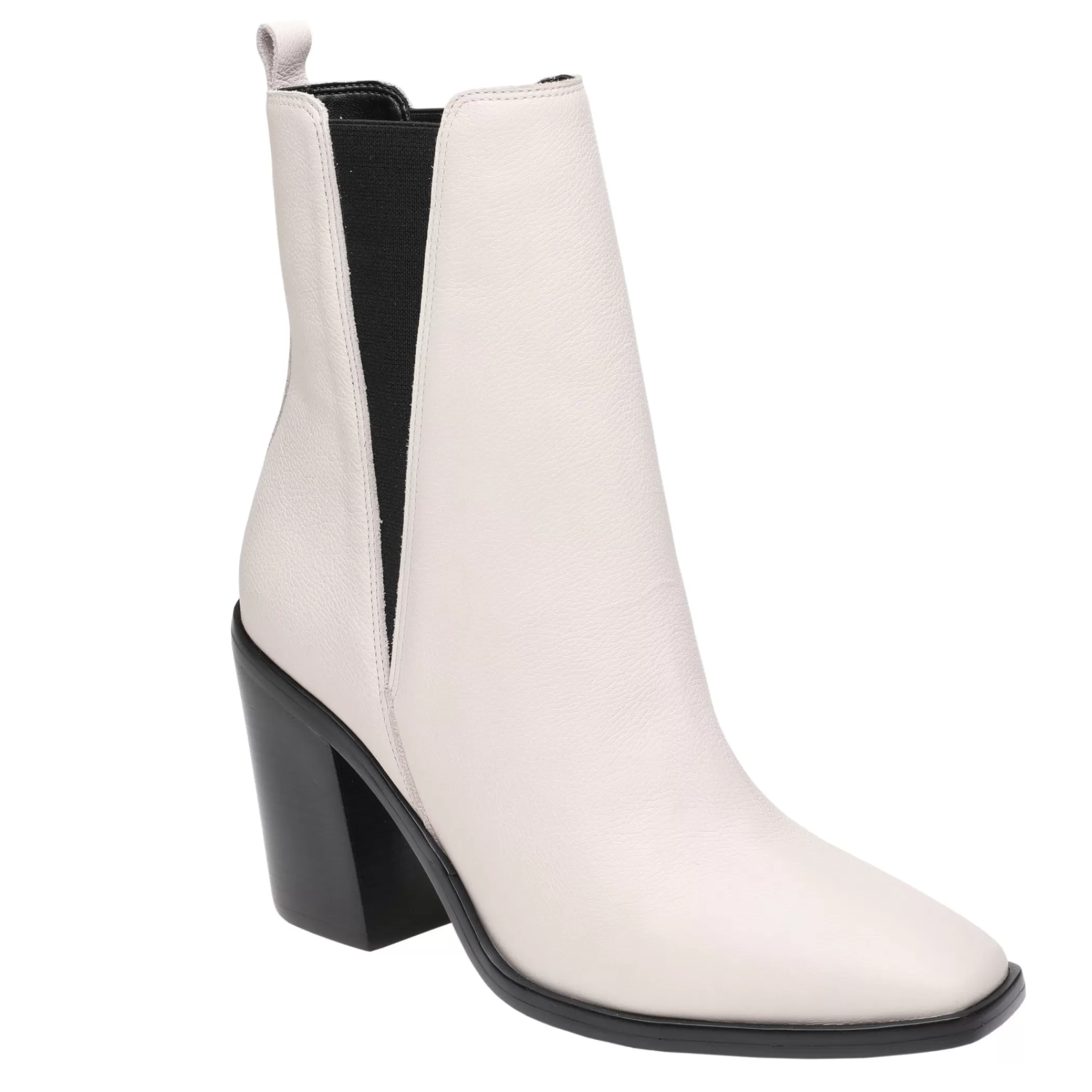 Sale Marc Fisher Kristie Heeled Bootie Chic Cream Leather