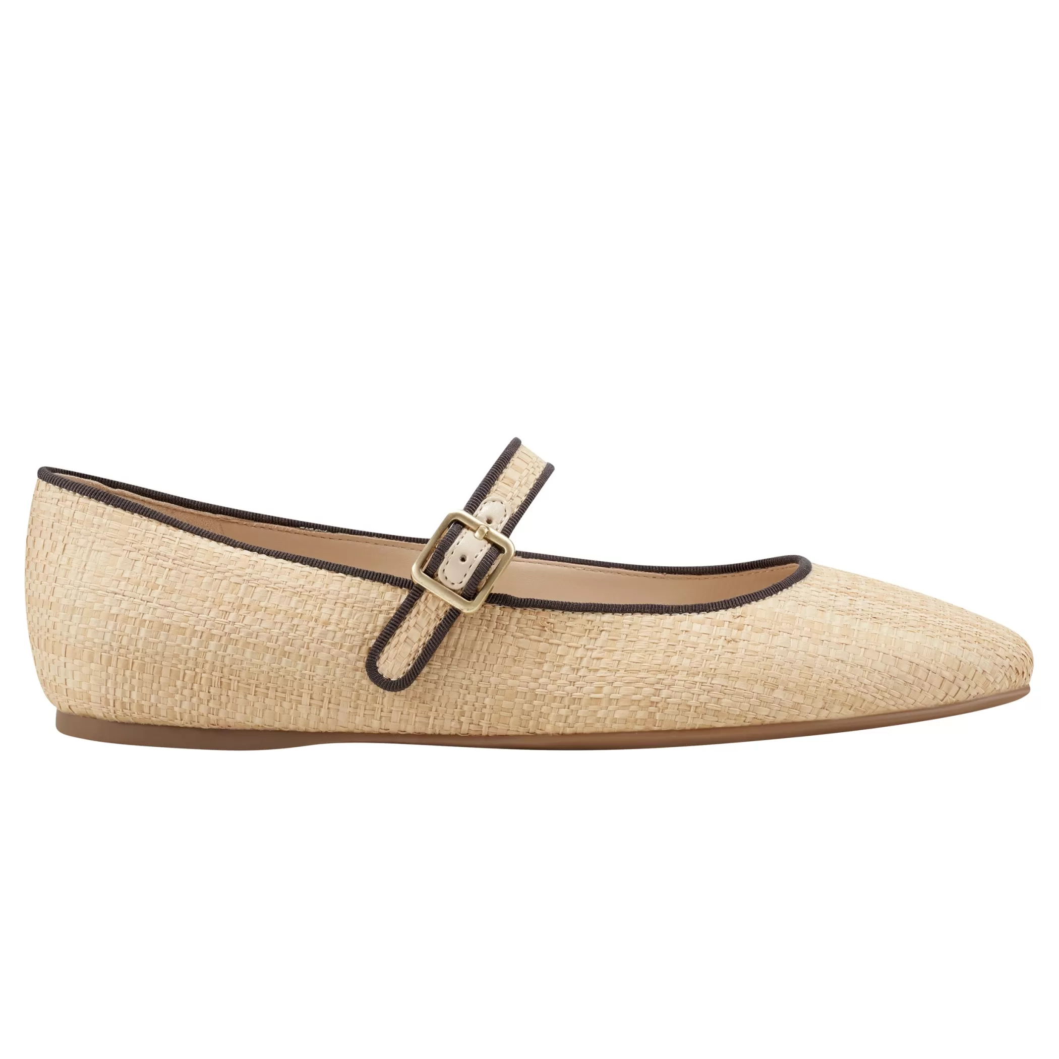 Discount Marc Fisher Lailah Mary Jane Ballet Flat Natural Raffia