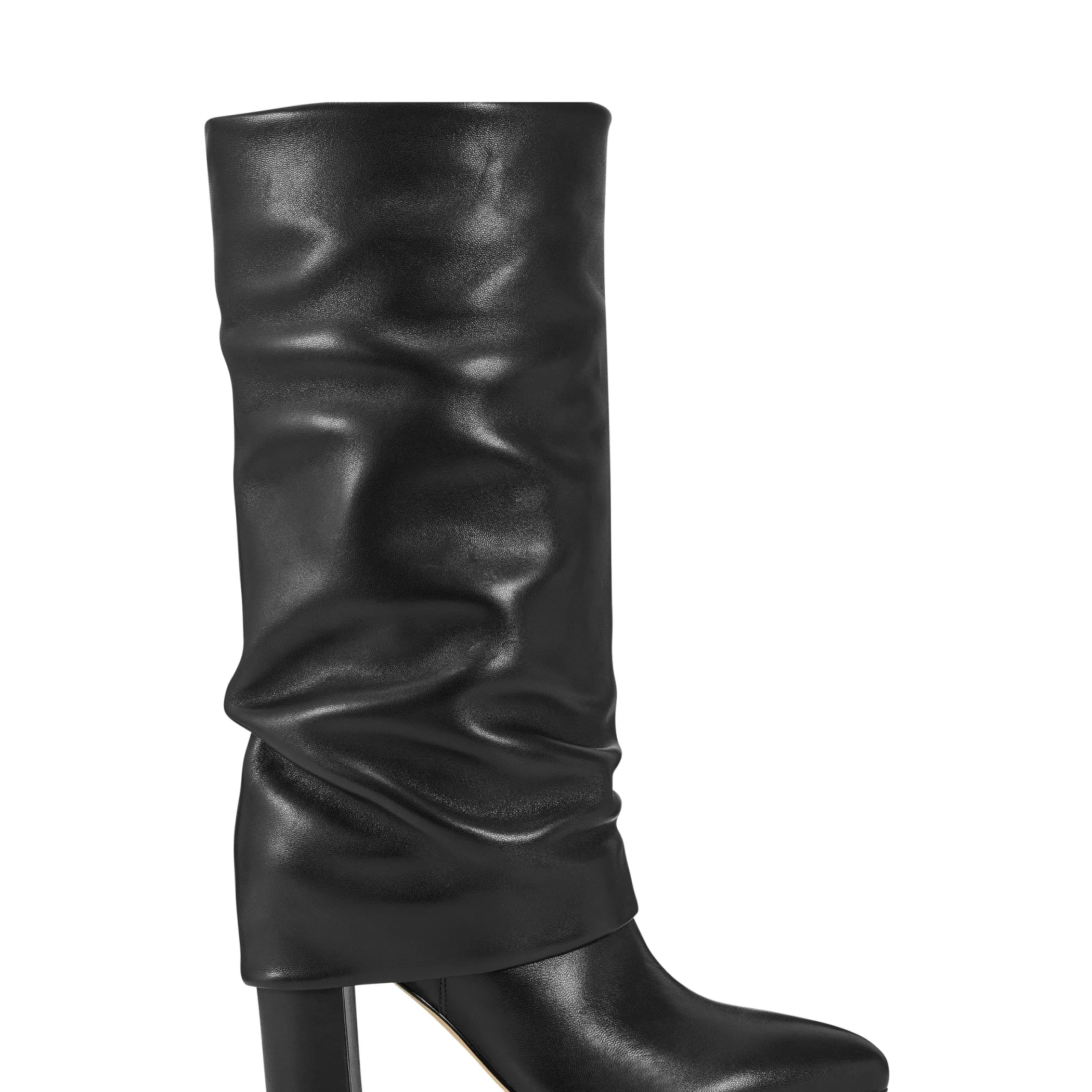 Cheap Marc Fisher Larita Block Heel Boot Black Leather