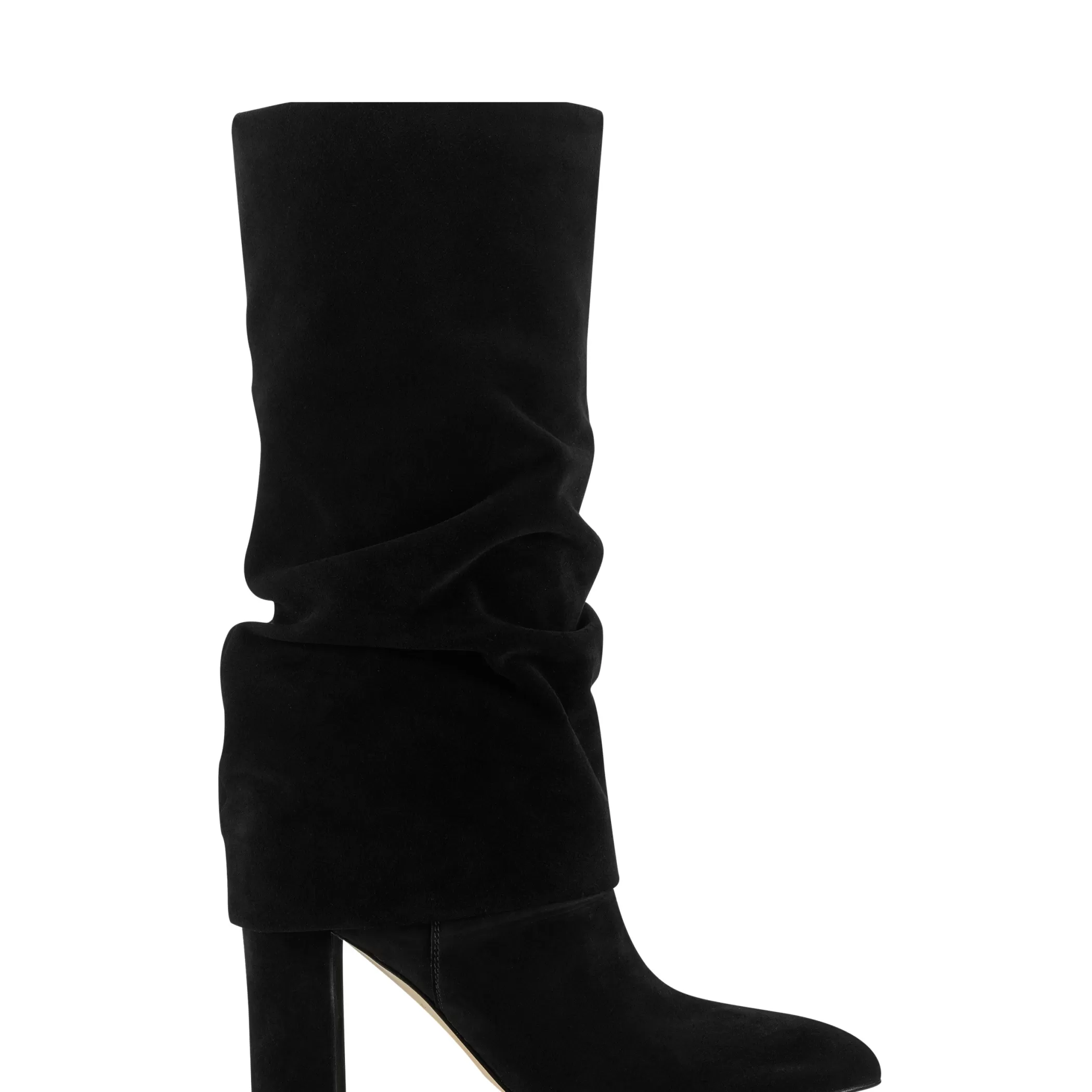 New Marc Fisher Larita Block Heel Boot Black Suede