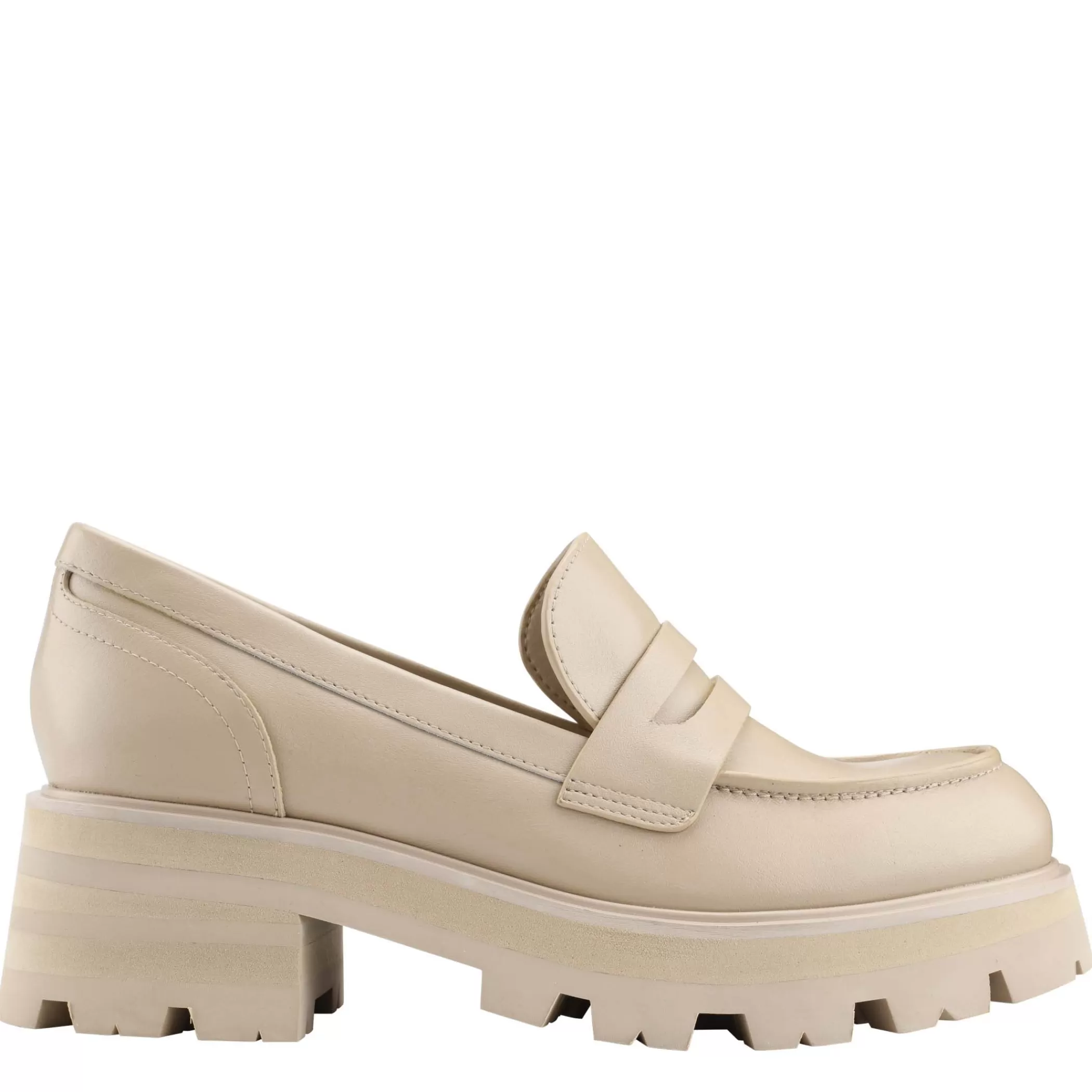 Best Sale Marc Fisher Latika Lug Sole Loafer Taupe Leather