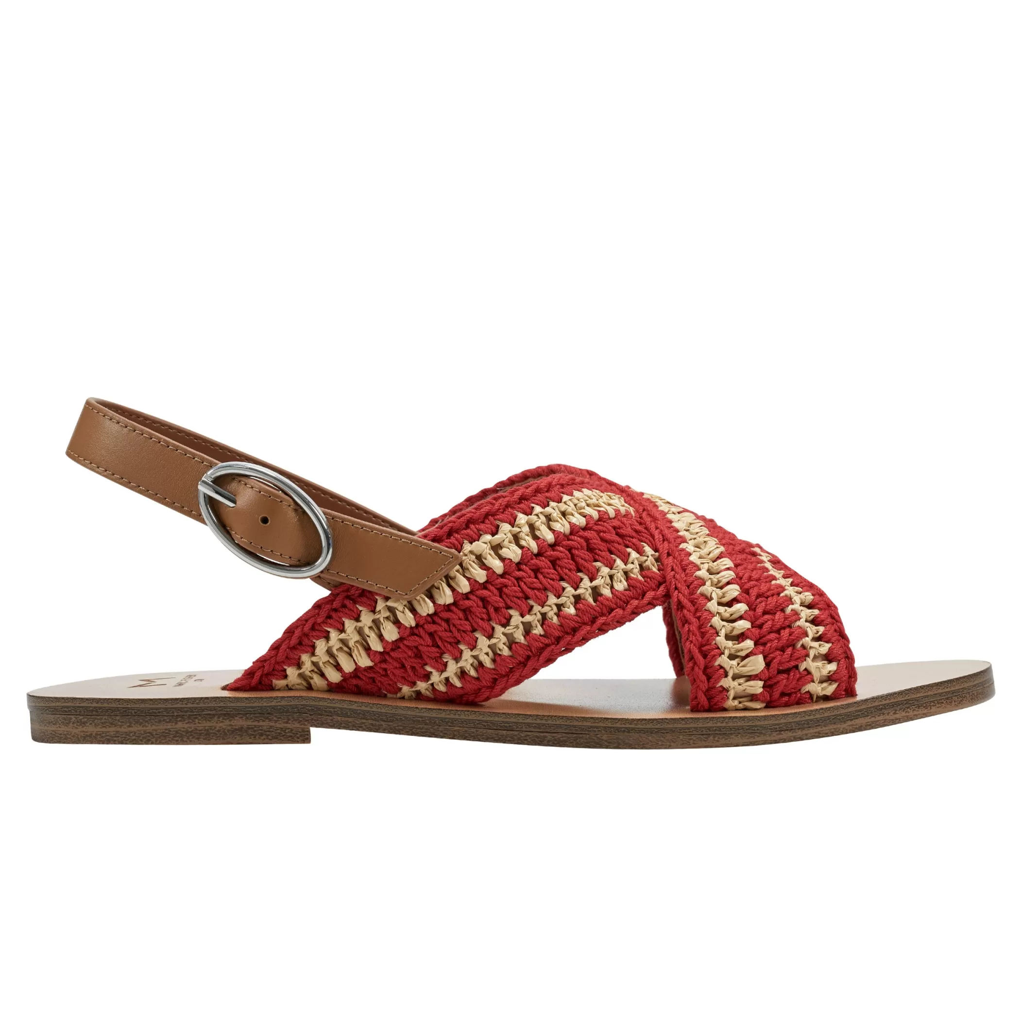 Fashion Marc Fisher Lonnie Slingback Flat Sandal Red