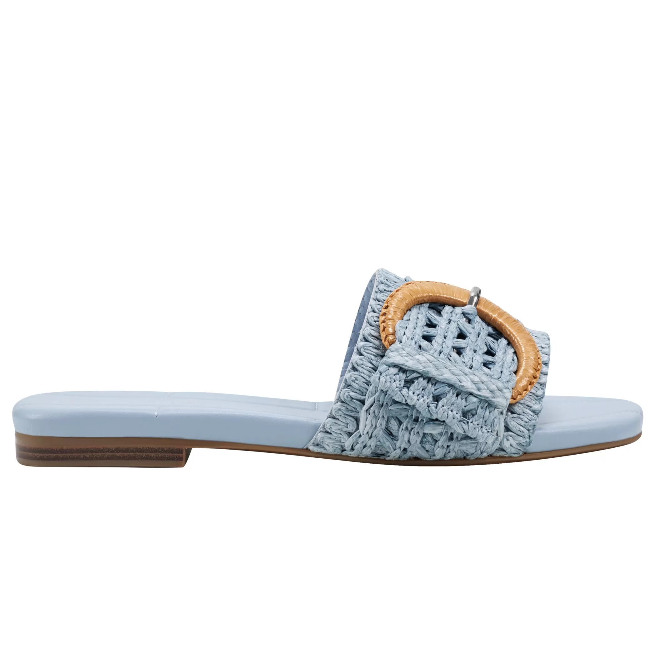 Discount Marc Fisher Loree Flat Slide Sandal Light Blue