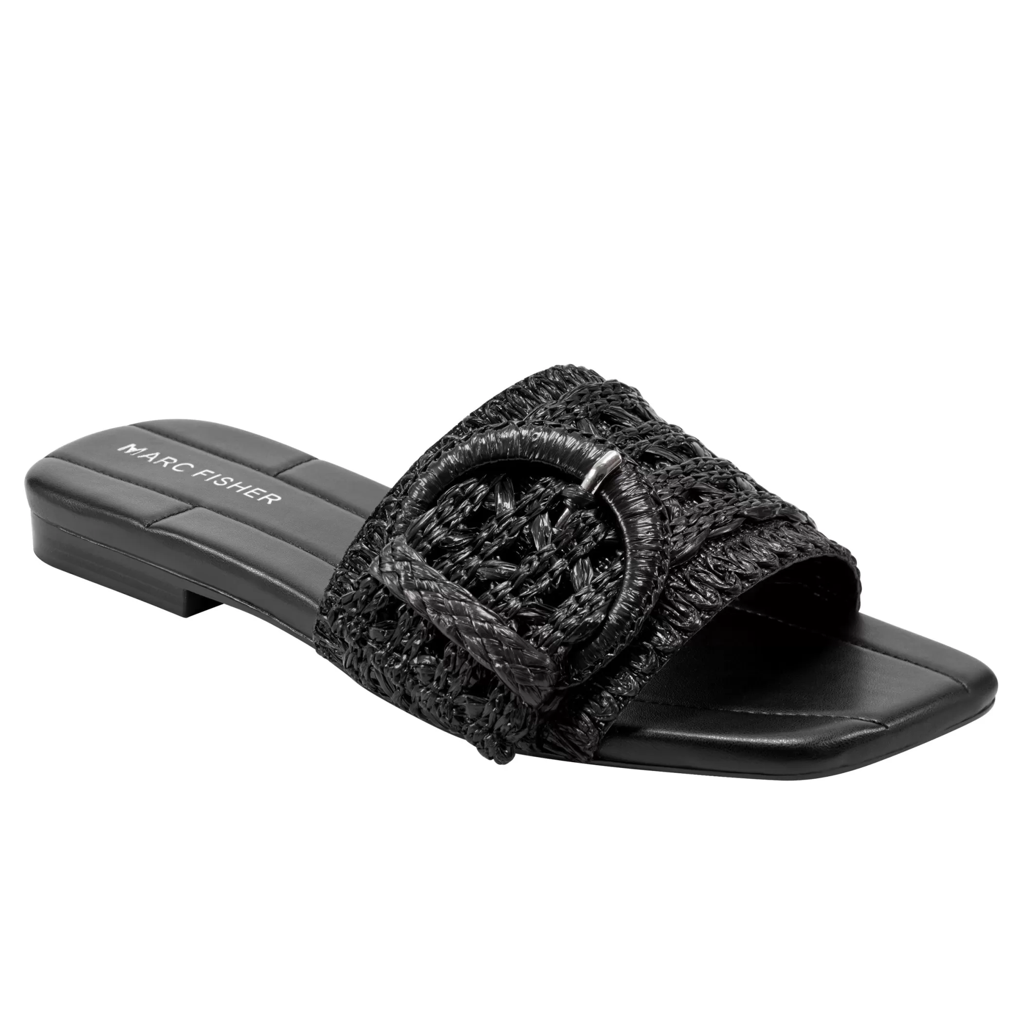 Discount Marc Fisher Loree Flat Slide Sandal Black