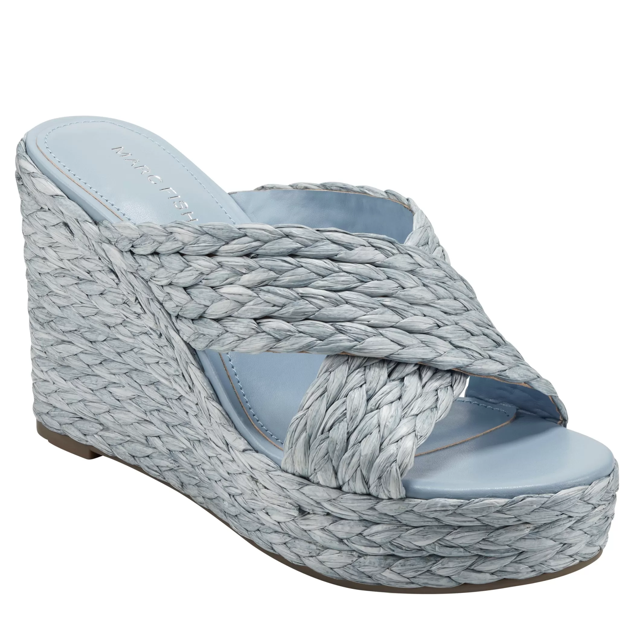 Discount Marc Fisher Lynn Espadrille Wedge Sandal Light Blue