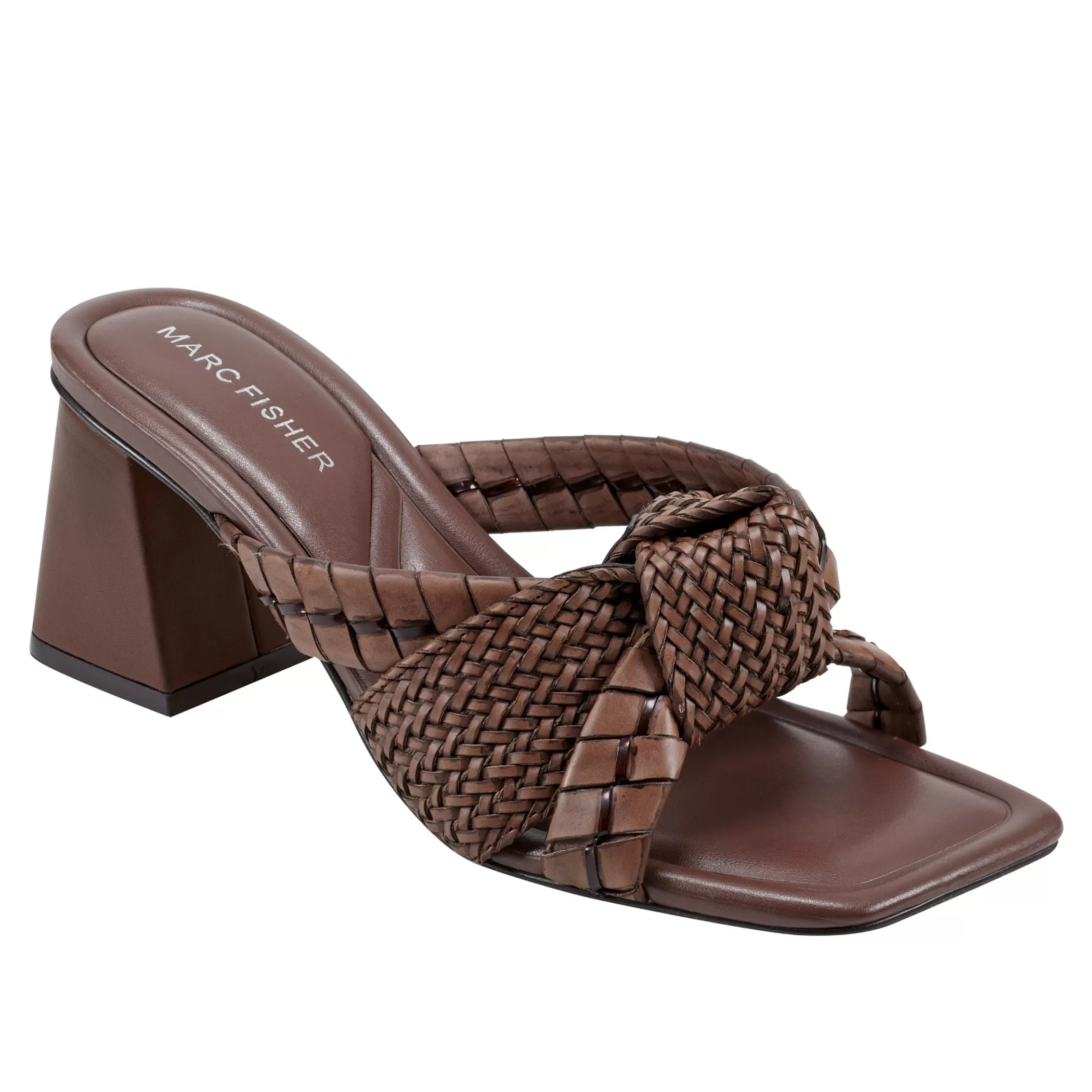 Best Marc Fisher Macki Block Heel Sandal Dark Brown