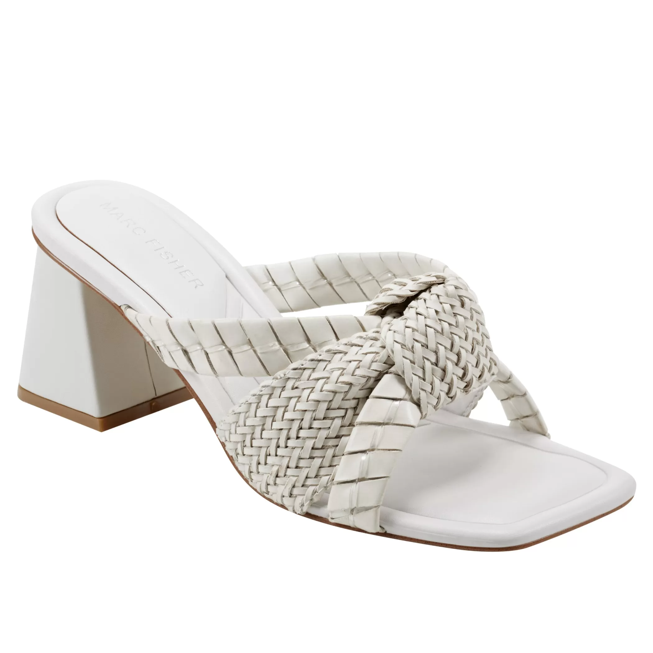 Discount Marc Fisher Macki Block Heel Sandal Chic Cream