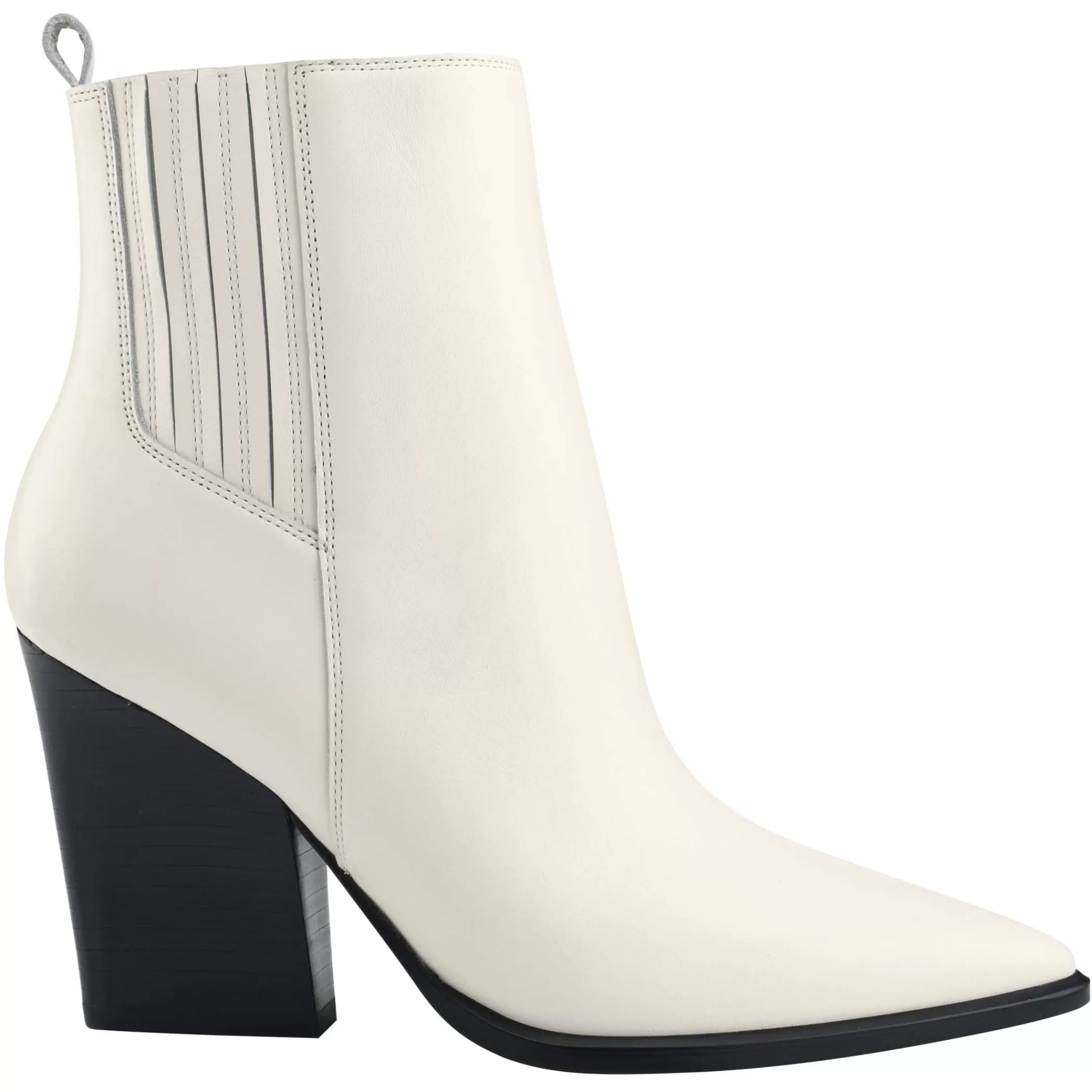 Best Marc Fisher Mariel Heeled Western Bootie Chic Cream Leather