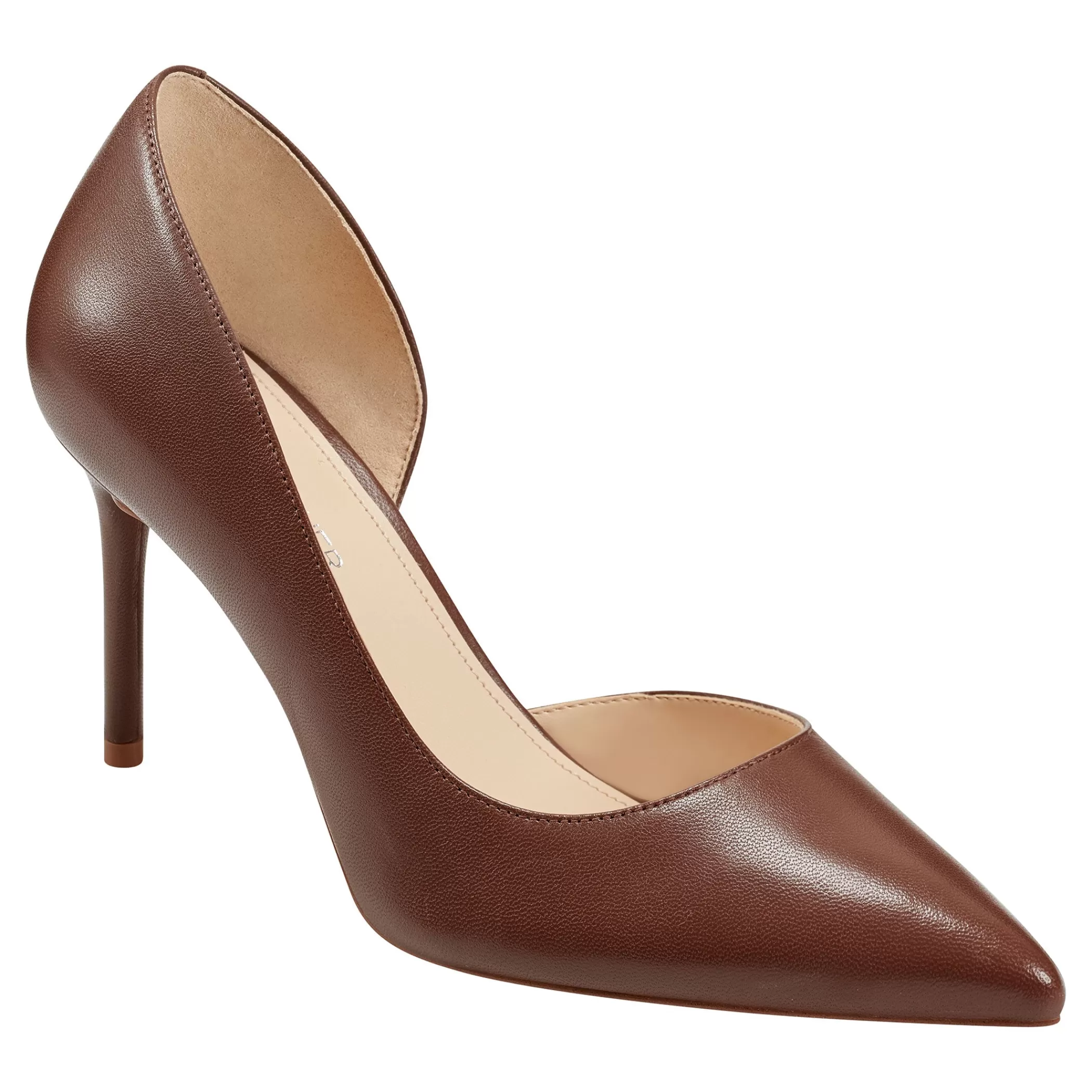 Clearance Marc Fisher Meryl D'Orsay Pump Medium Brown Leather