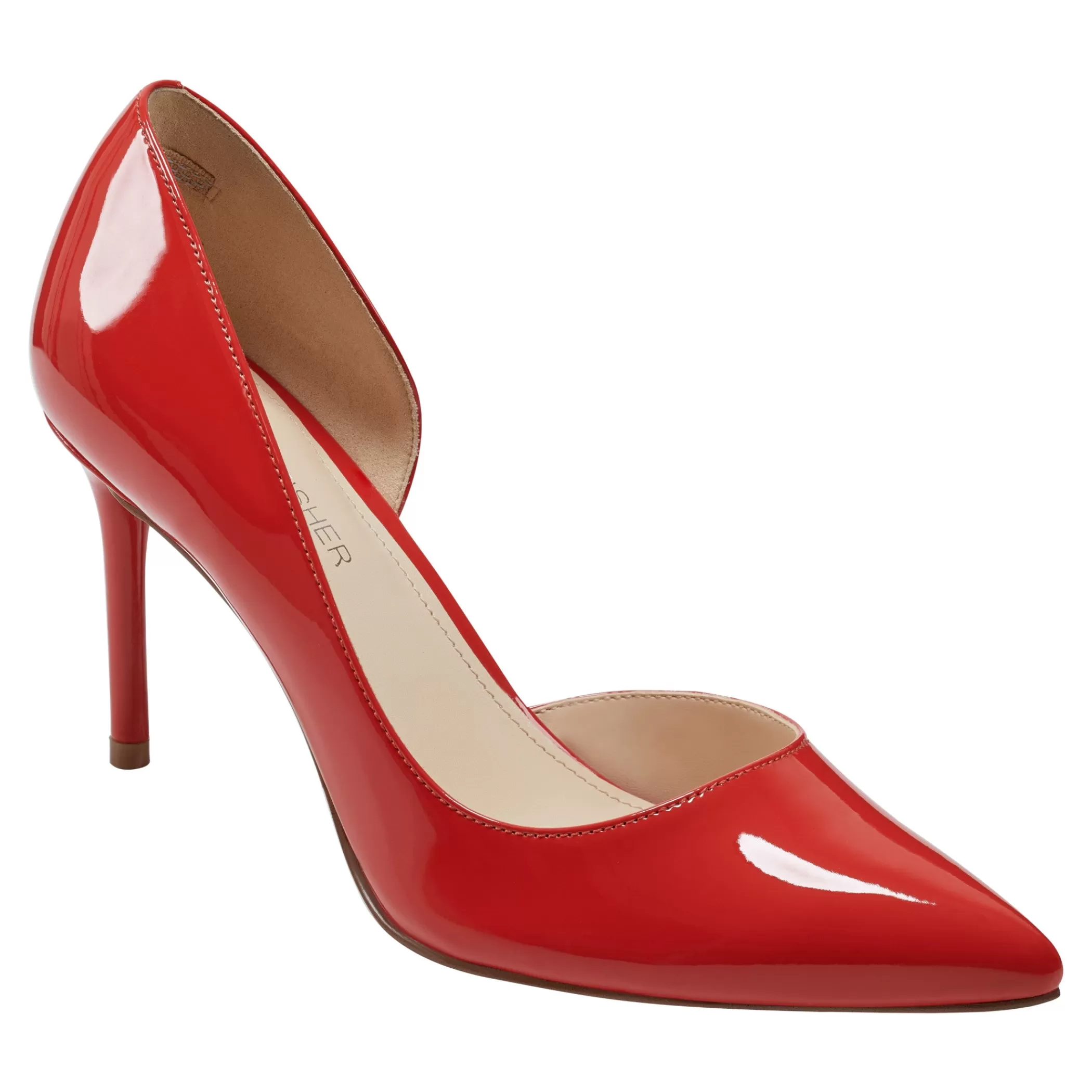 Fashion Marc Fisher Meryl D'Orsay Pump Coral Red Patent