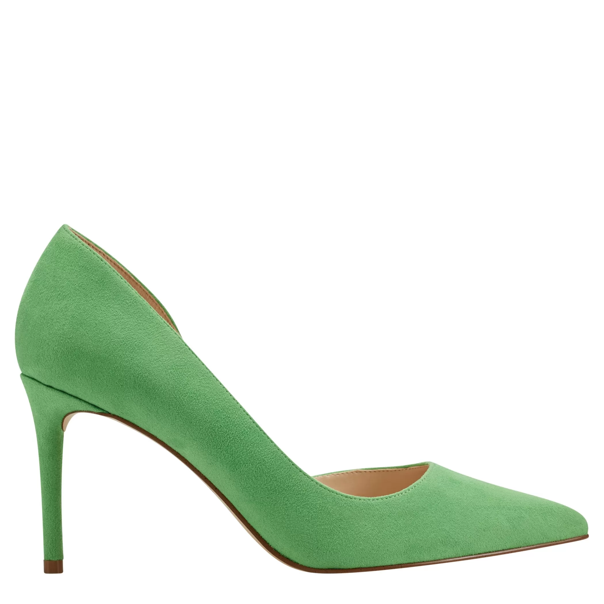 New Marc Fisher Meryl D'Orsay Pump Bright Green Suede