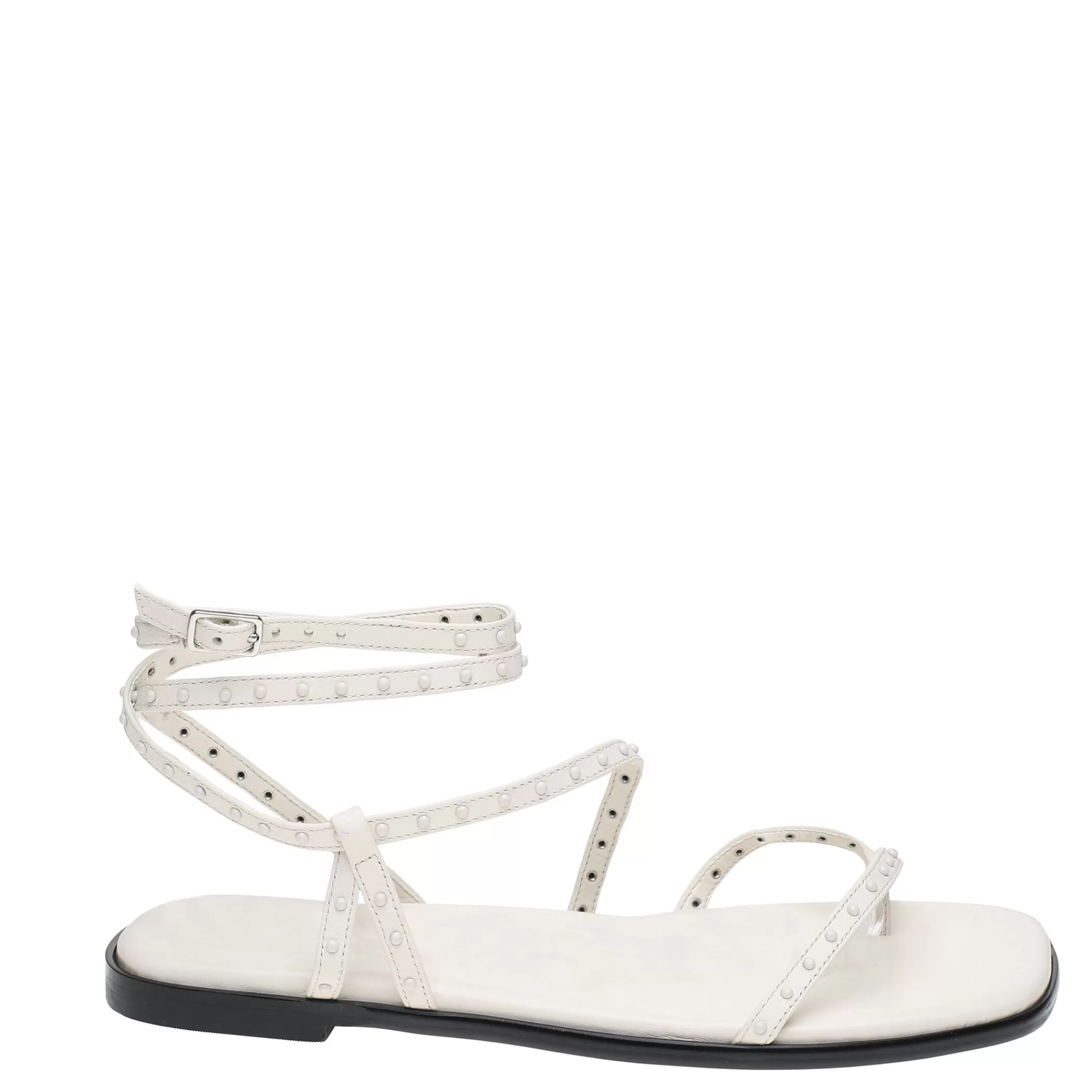 Sale Marc Fisher Nalica Flat Sandal White Leather