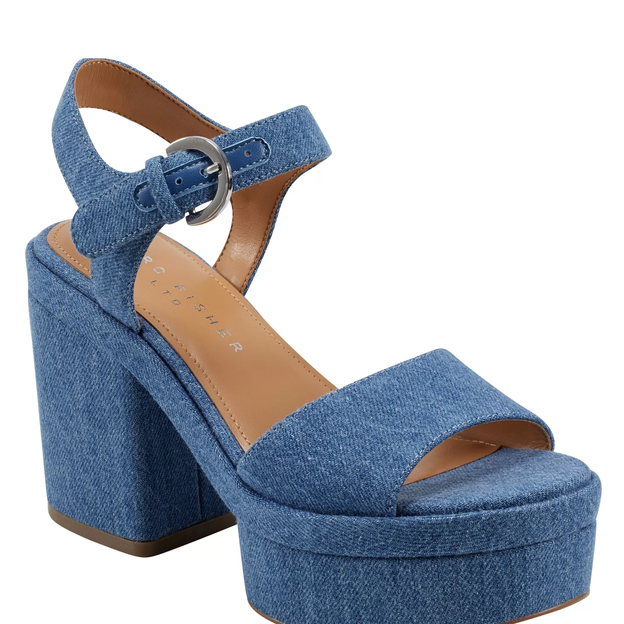 Shop Marc Fisher Normi Platform Sandal Denim