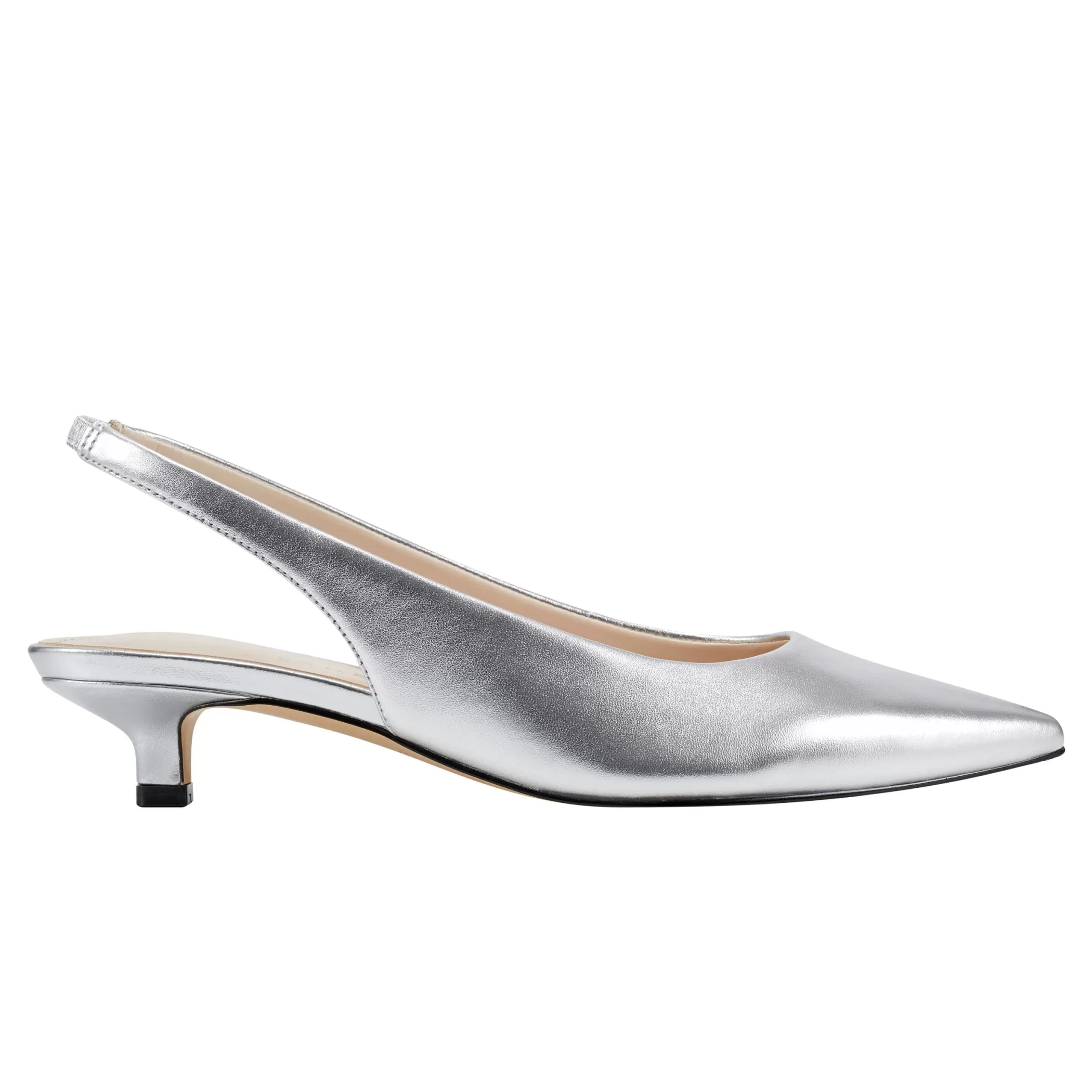 New Marc Fisher Posey Slingback Pump Silver