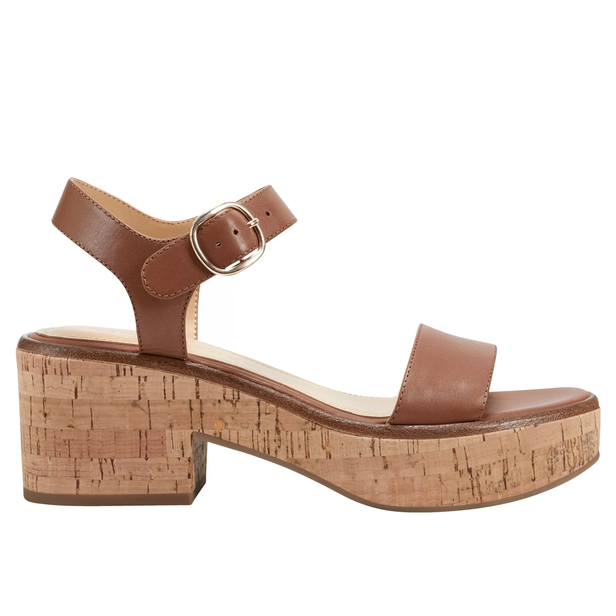 Shop Marc Fisher Quessa Platform Sandal Brown Suede