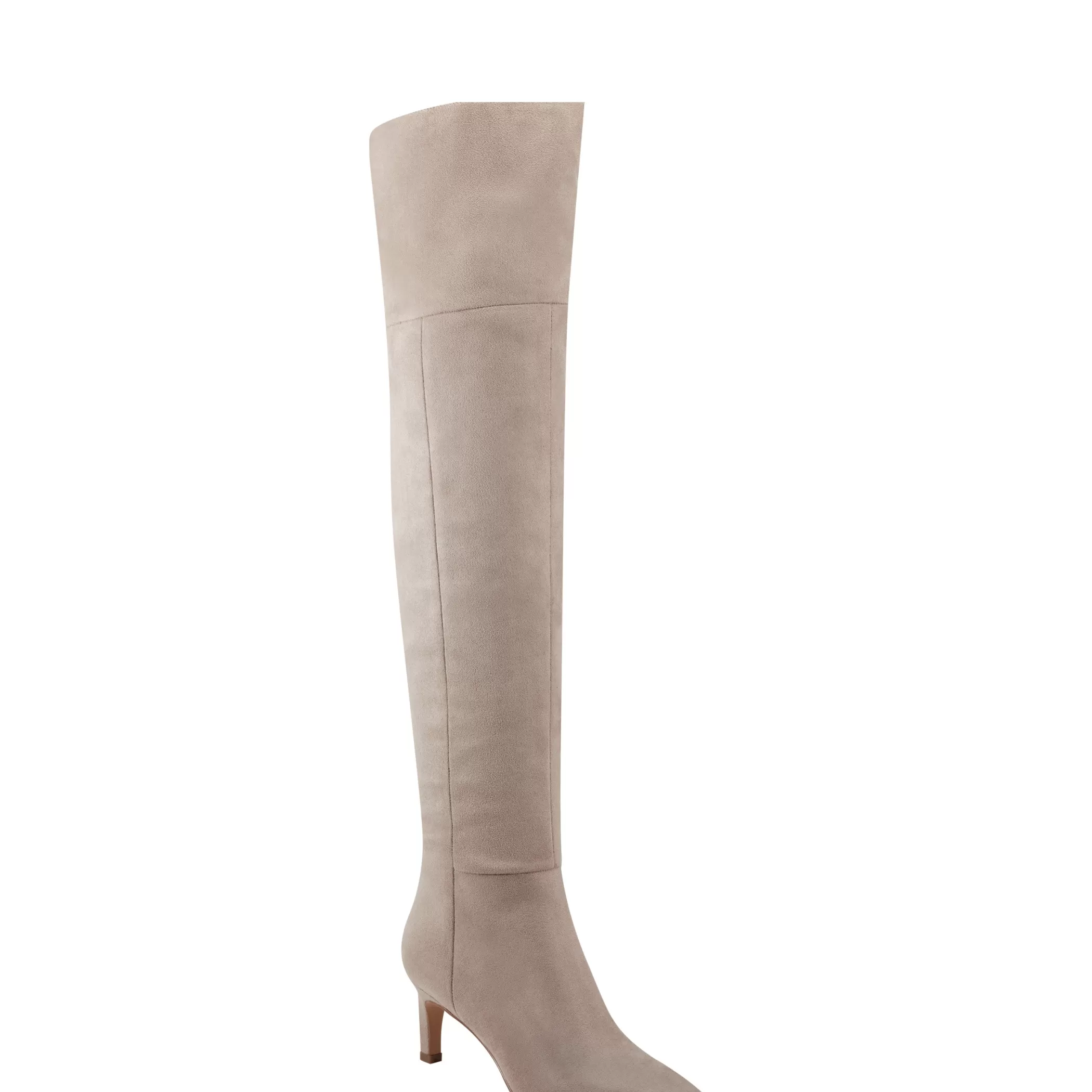 New Marc Fisher Qulie Pointy Toe Over The Knee Dress Boot Taupe