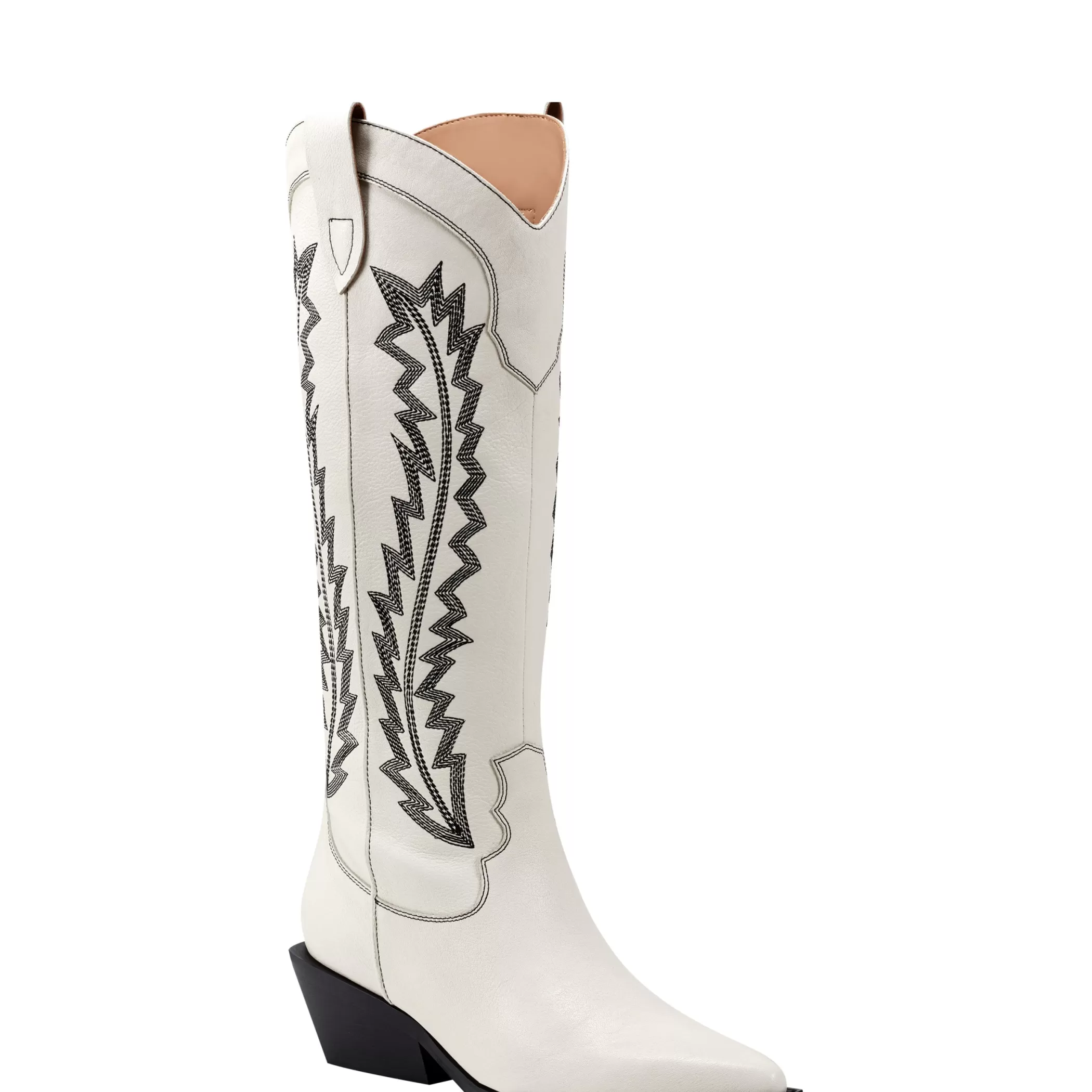 Best Sale Marc Fisher Roselle Western Boot Chic Cream Leather