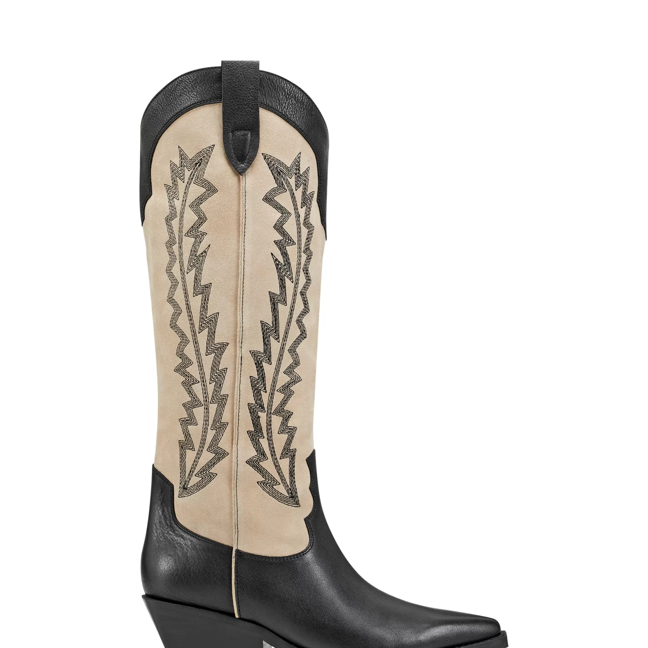 Clearance Marc Fisher Roselle Western Boot Black Leather