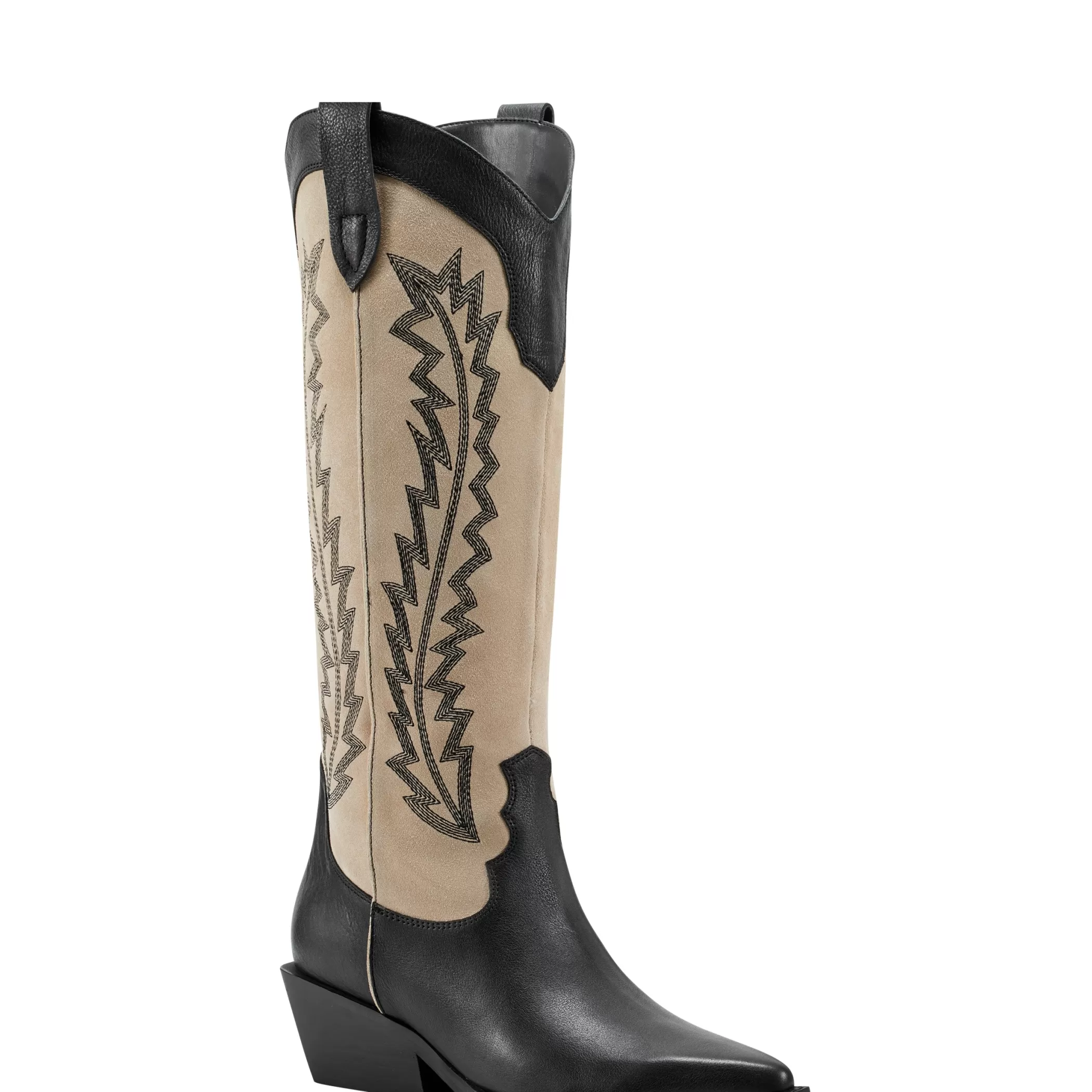 Clearance Marc Fisher Roselle Western Boot Black Leather