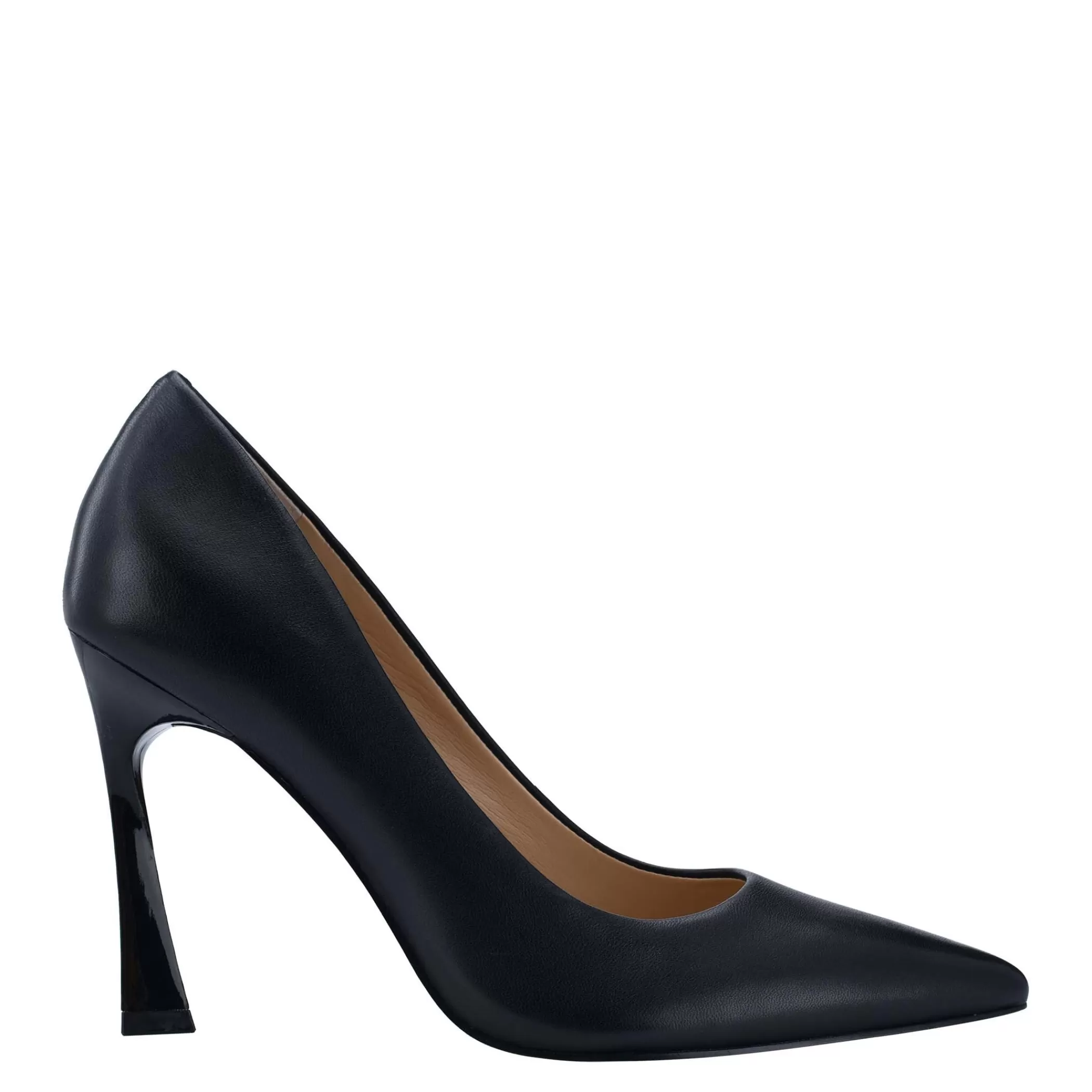 New Marc Fisher Sassie Heeled Pump Black Leather