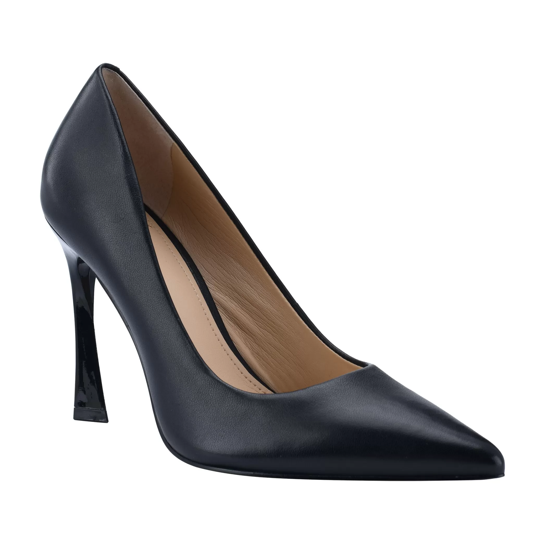 New Marc Fisher Sassie Heeled Pump Black Leather