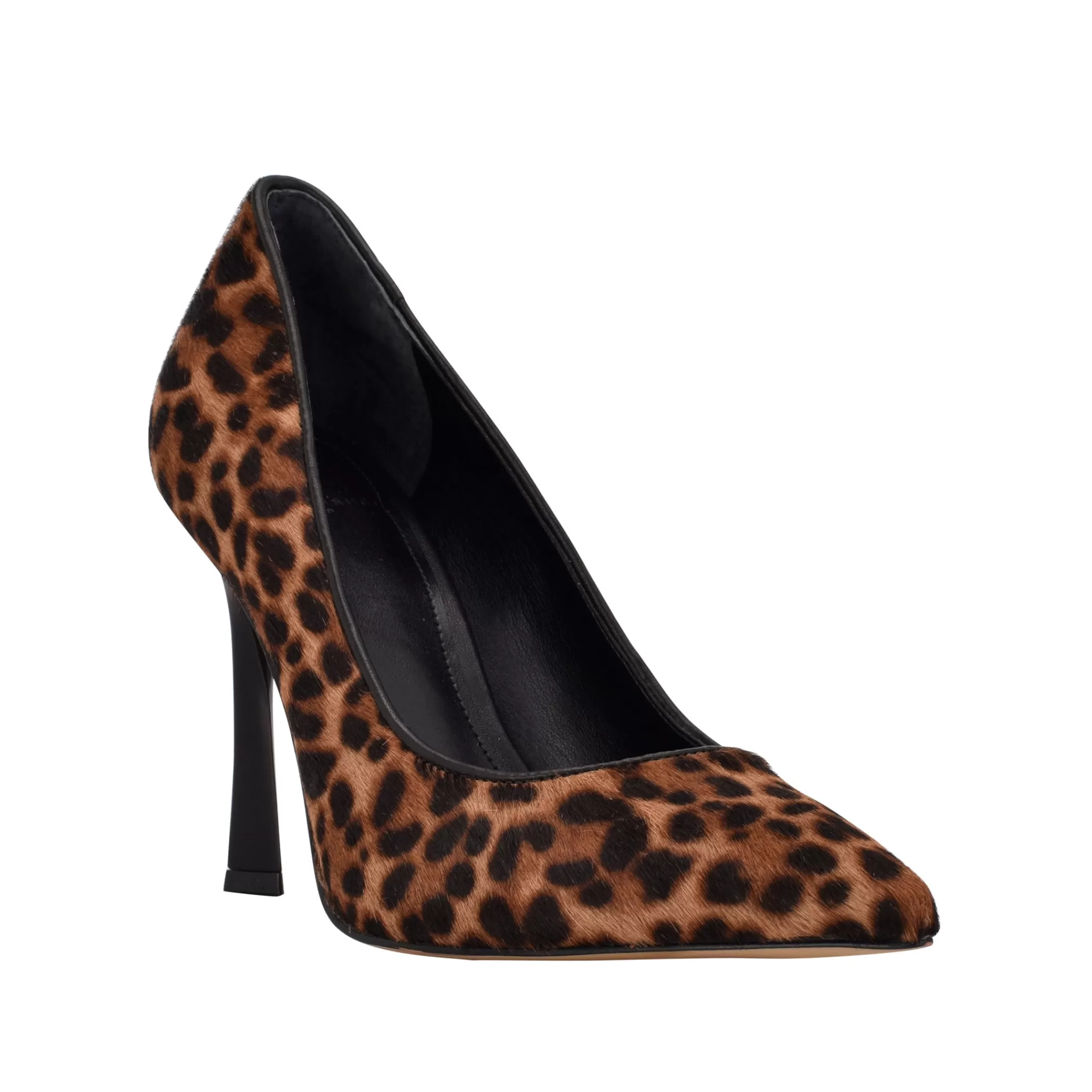 Discount Marc Fisher Sassie Heeled Pump Brown/Leopard-Printed Calf Hair