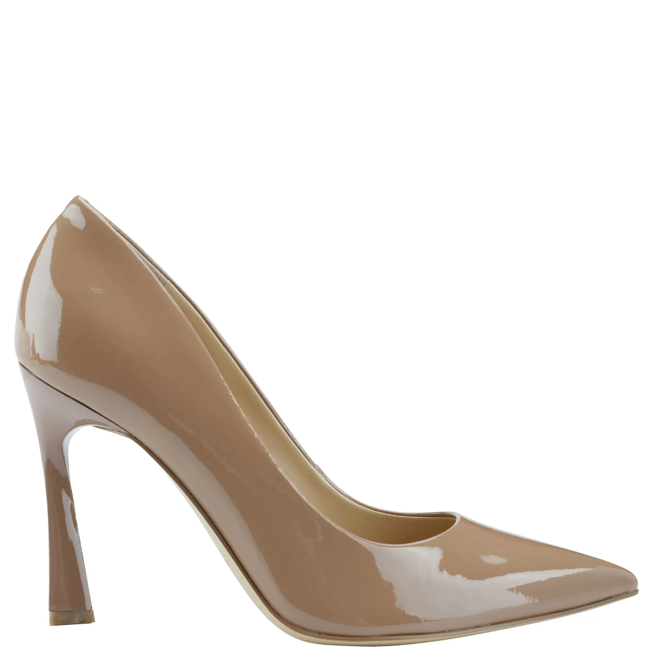 Cheap Marc Fisher Sassie Heeled Pump Natural Patent Leather