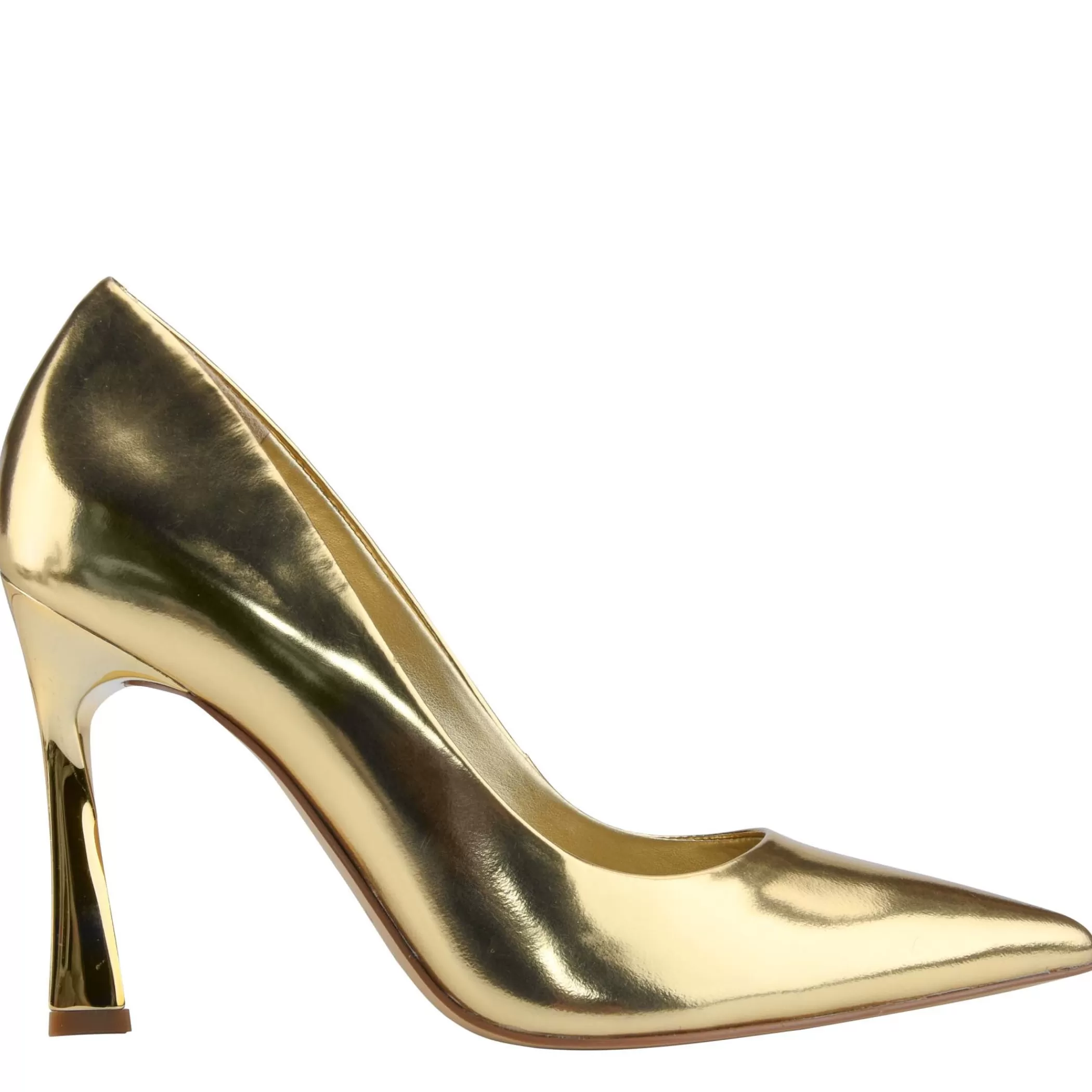 Clearance Marc Fisher Sassie Heeled Pump Gold Leather