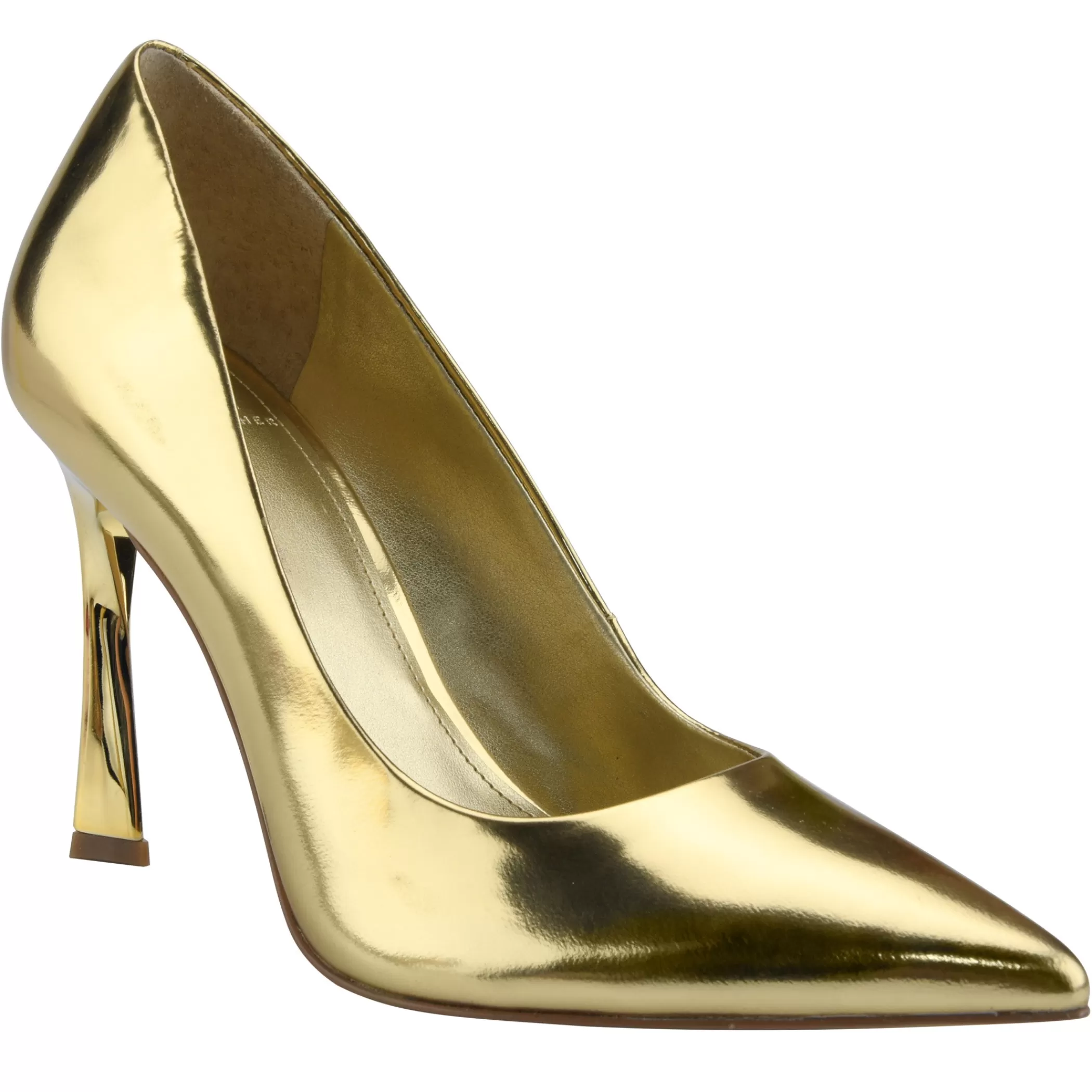 Clearance Marc Fisher Sassie Heeled Pump Gold Leather