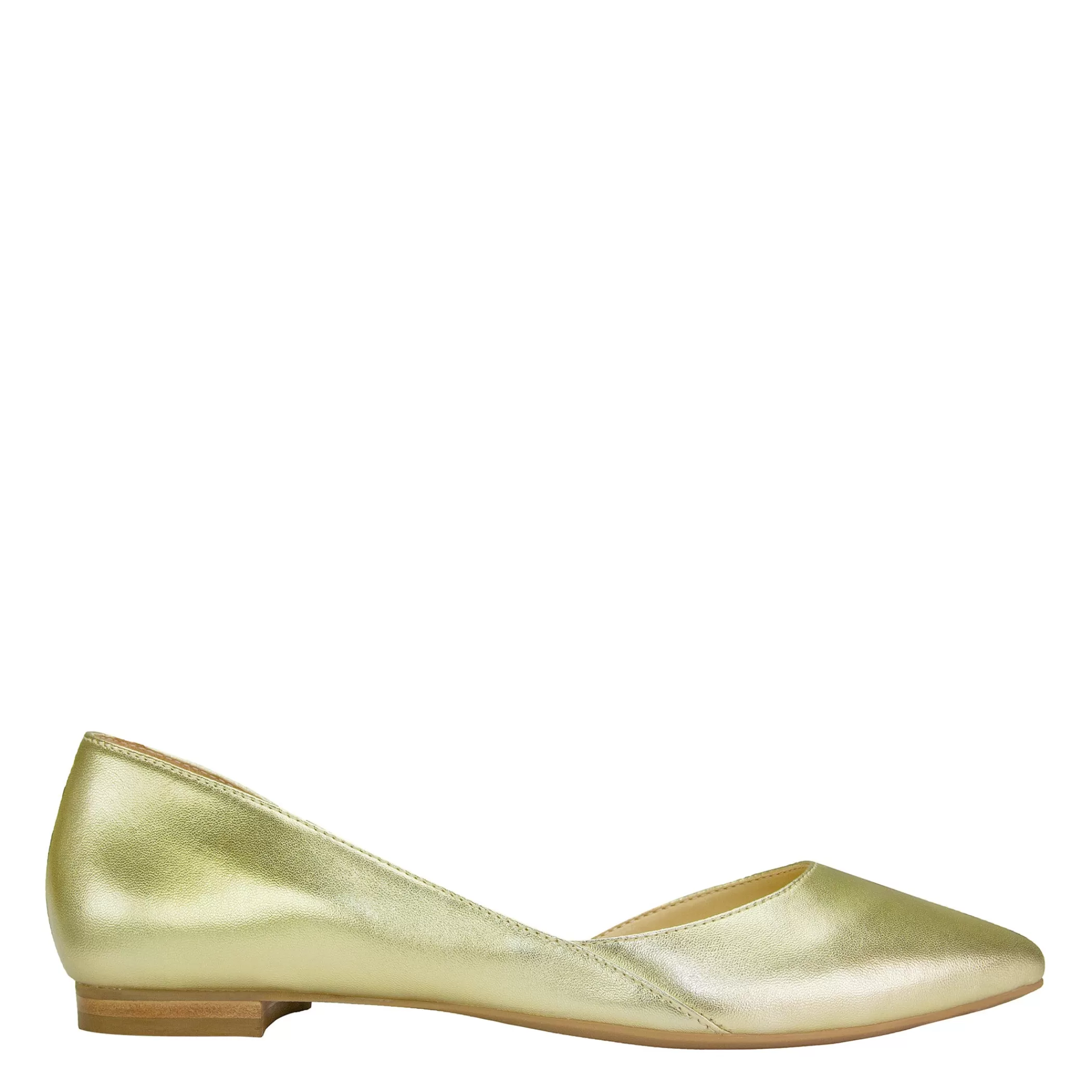 Sale Marc Fisher Sunny D'Orsay Flat Gold Leather