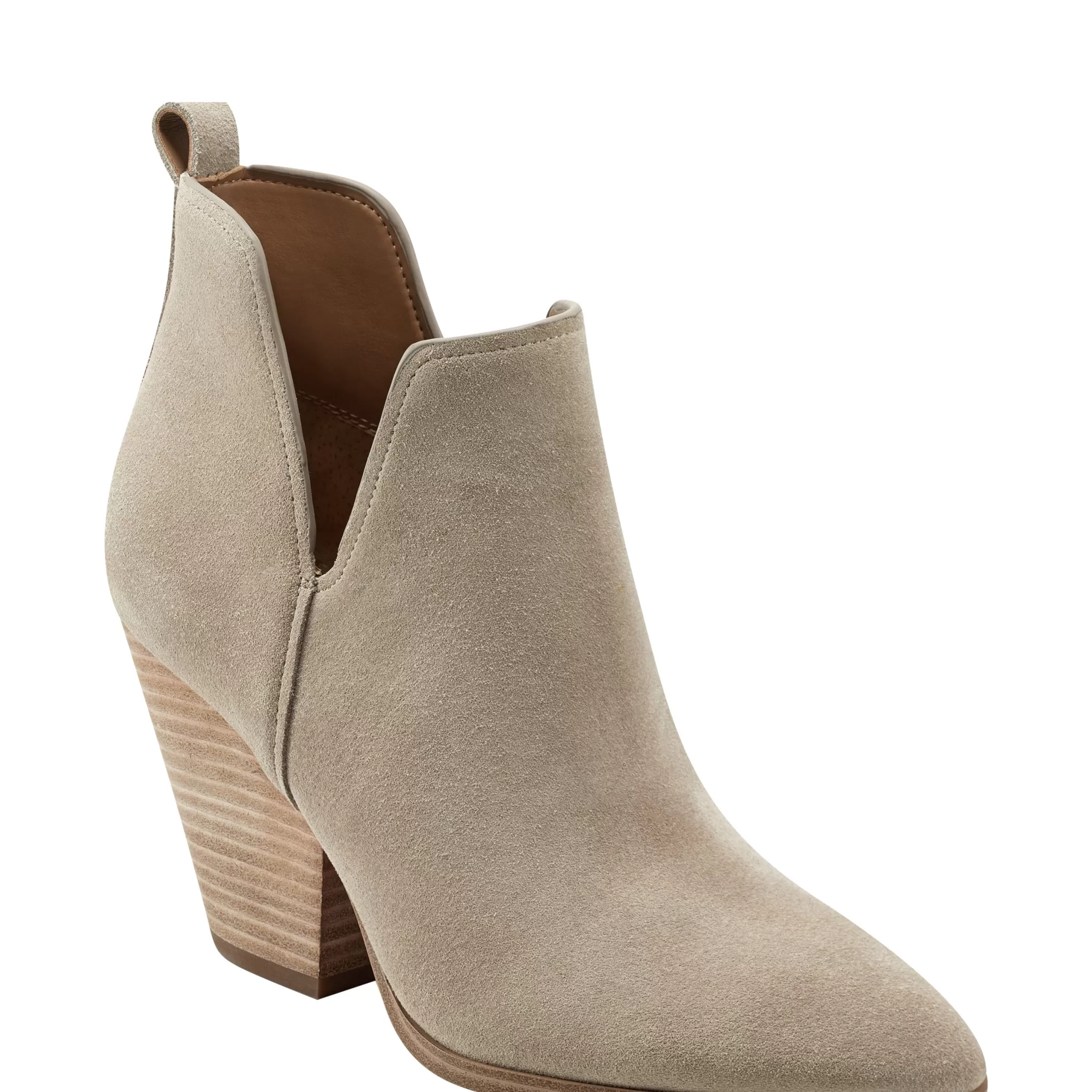 Clearance Marc Fisher Tanilla Heeled Bootie Natural Suede