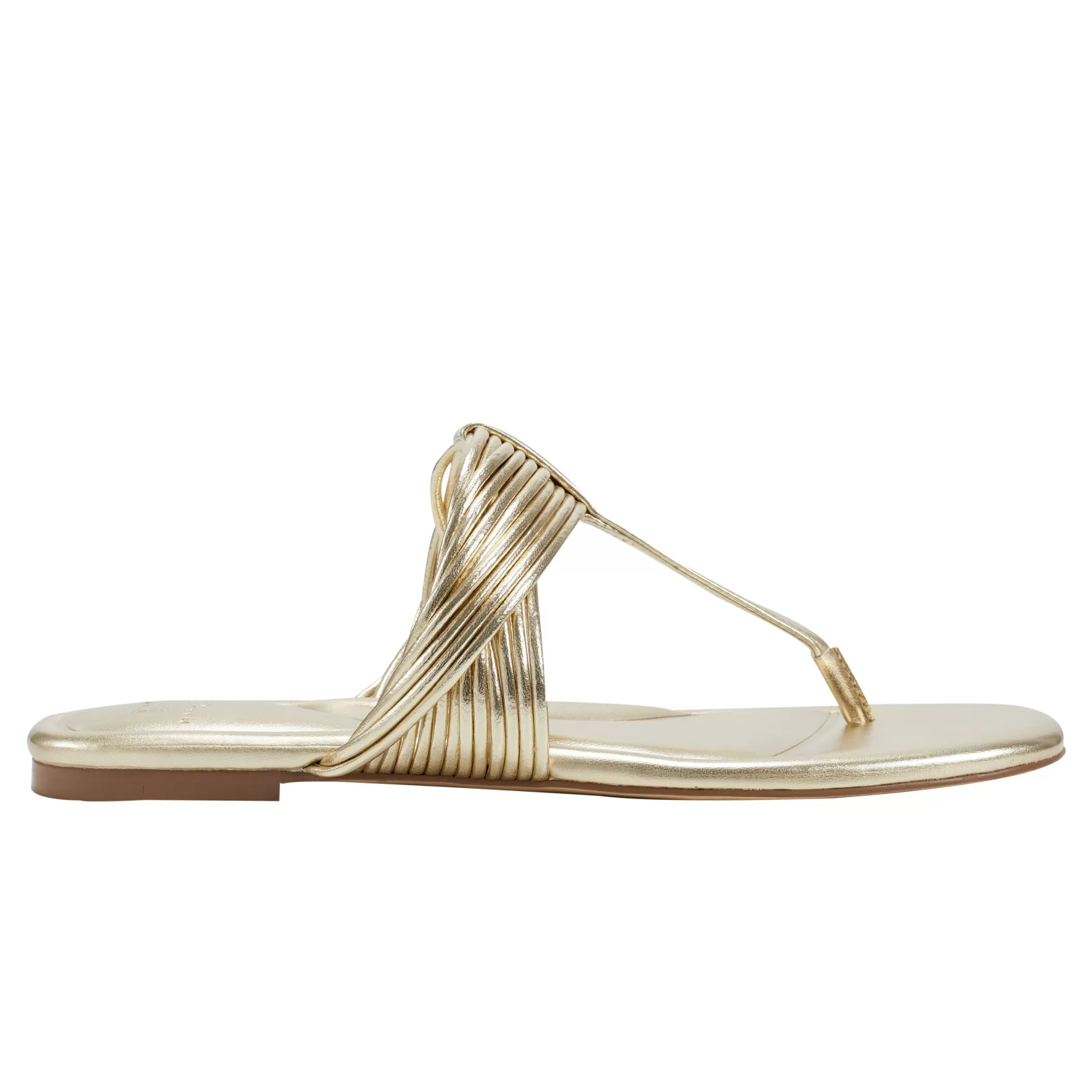 Sale Marc Fisher Tanya Flat Sandal Gold