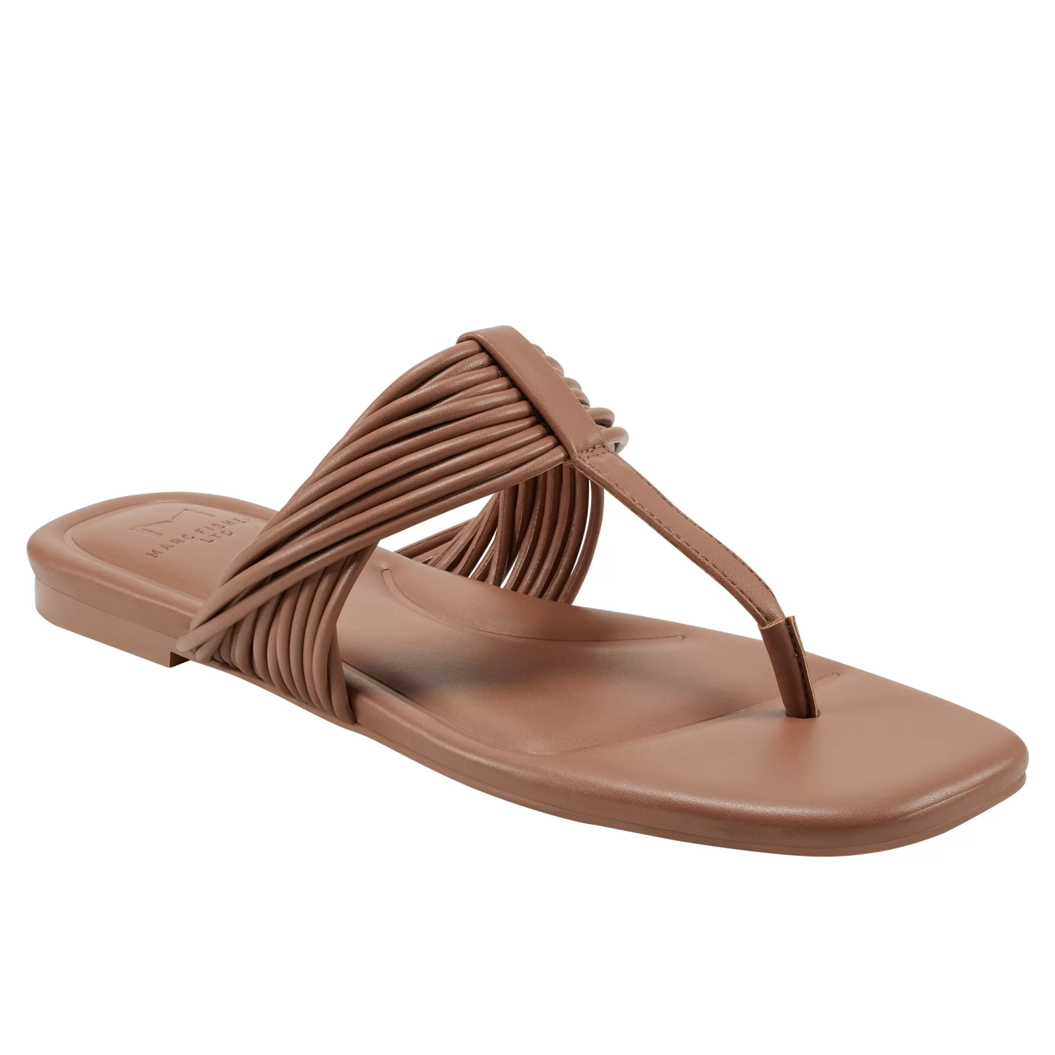 Clearance Marc Fisher Tanya Flat Sandal Natural