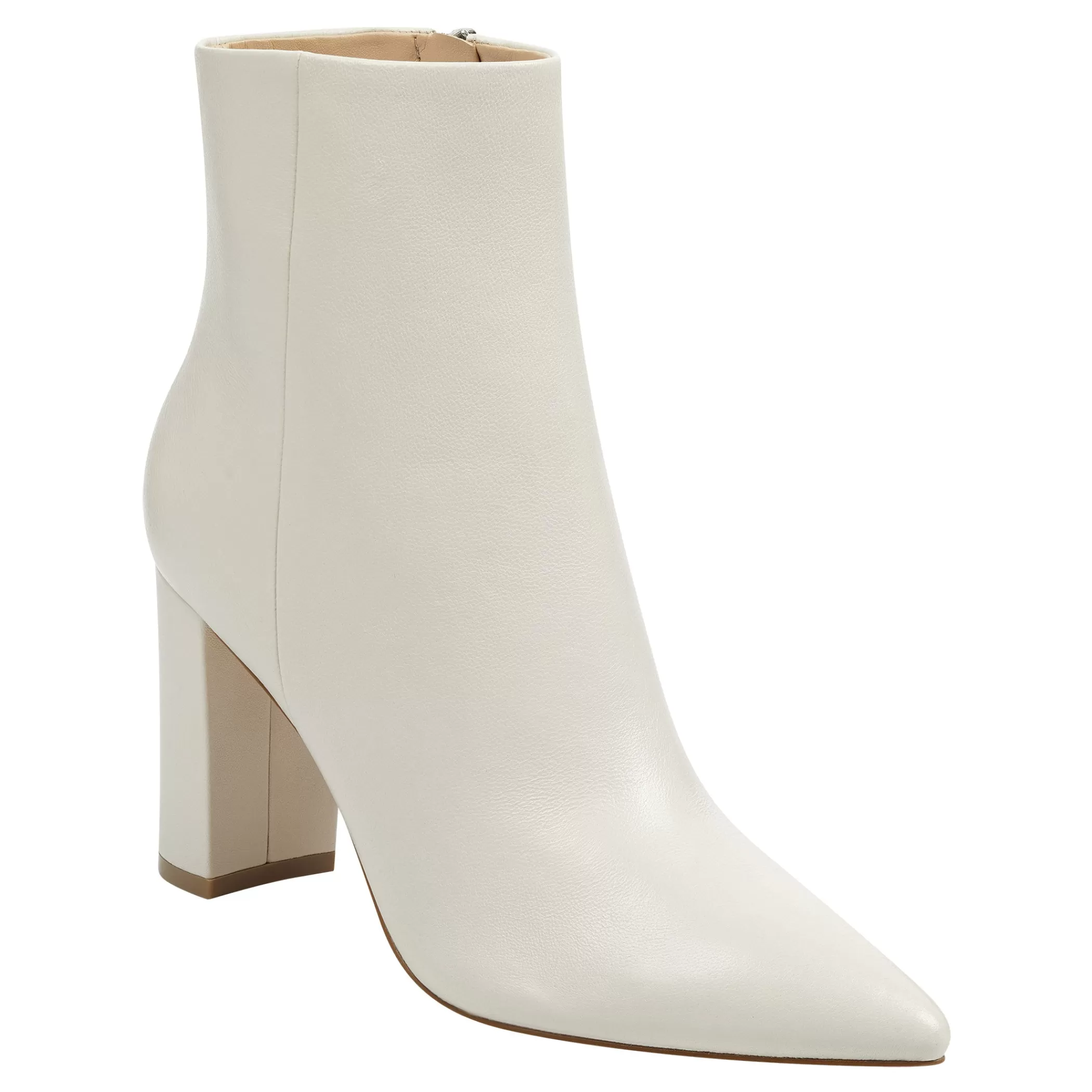 Store Marc Fisher Ulani Heeled Bootie Ivory Leather