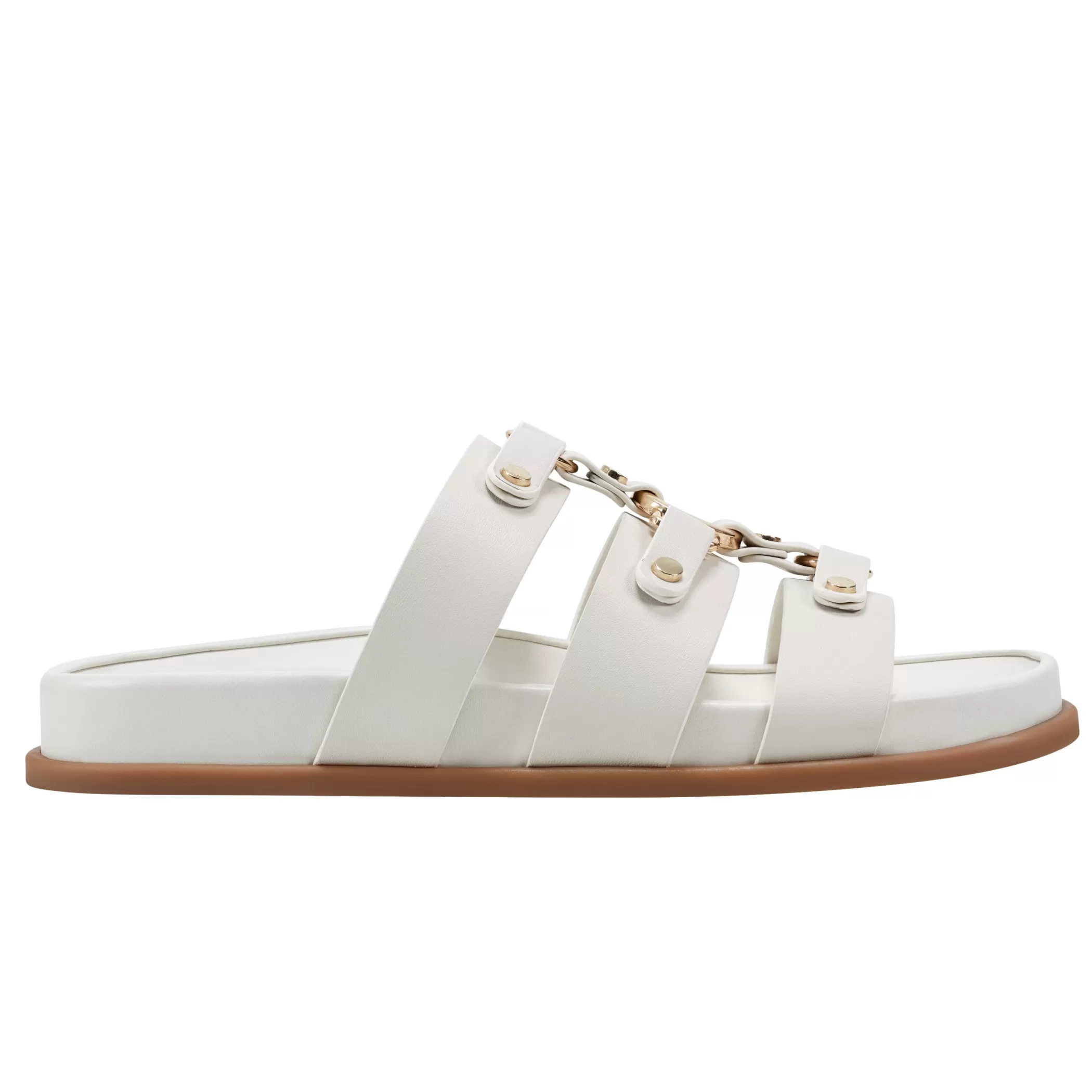 Outlet Marc Fisher Verity Flat Footbed Sandal Chic Cream