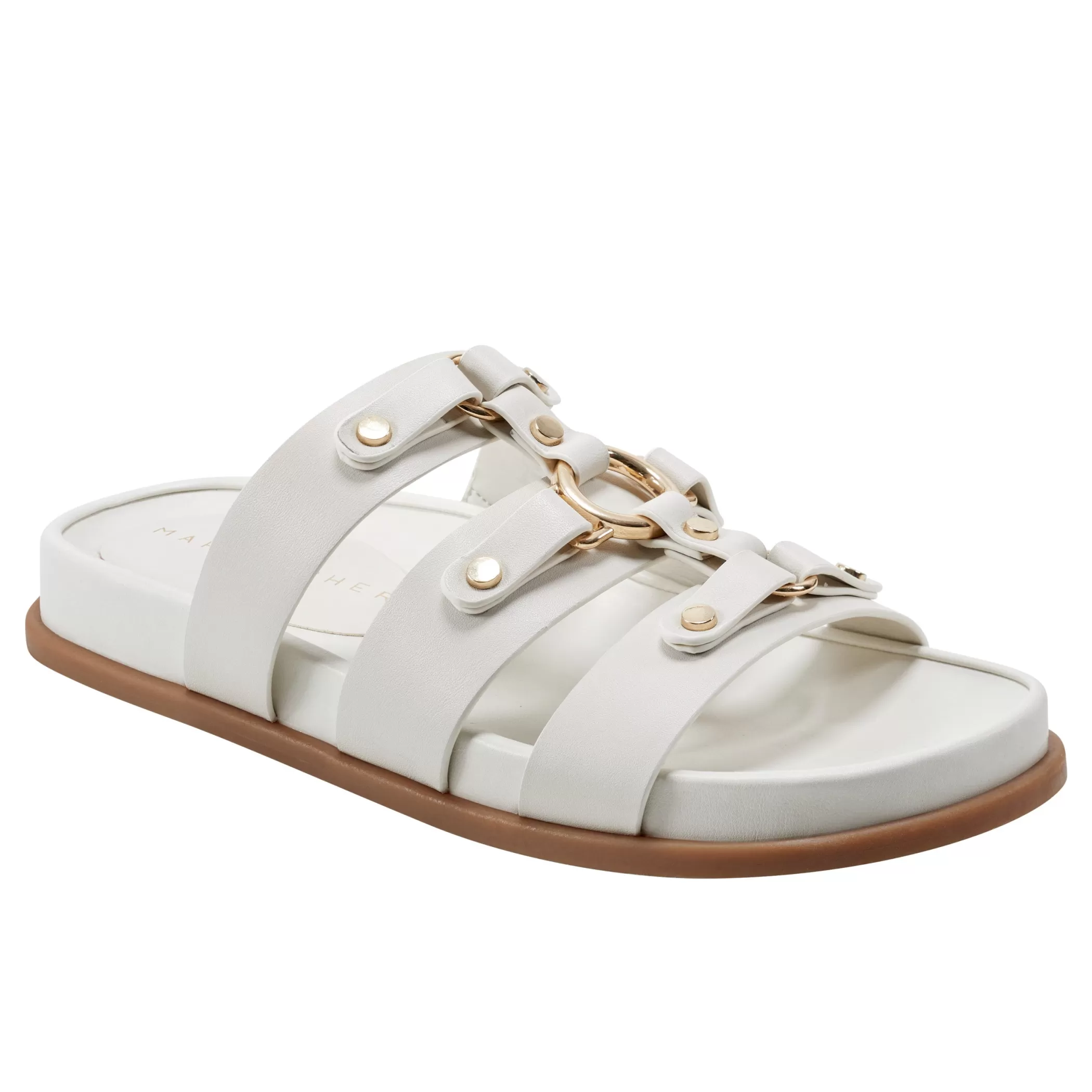 Outlet Marc Fisher Verity Flat Footbed Sandal Chic Cream