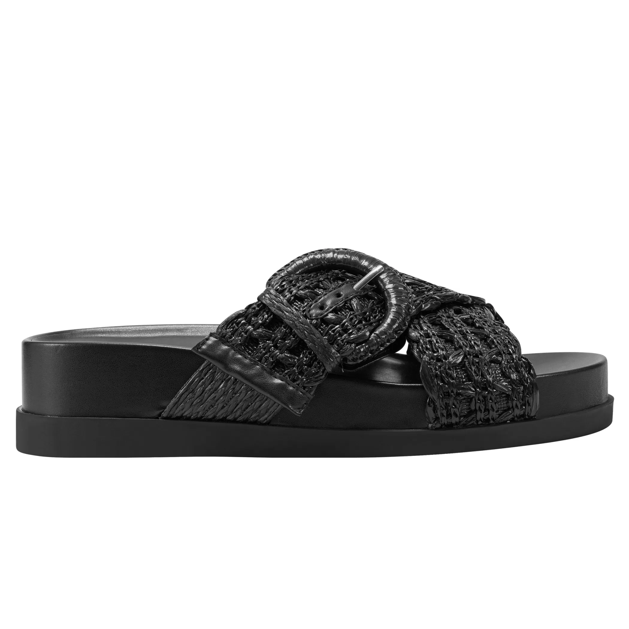 Sale Marc Fisher Welti Flat Footbed Sandal Black