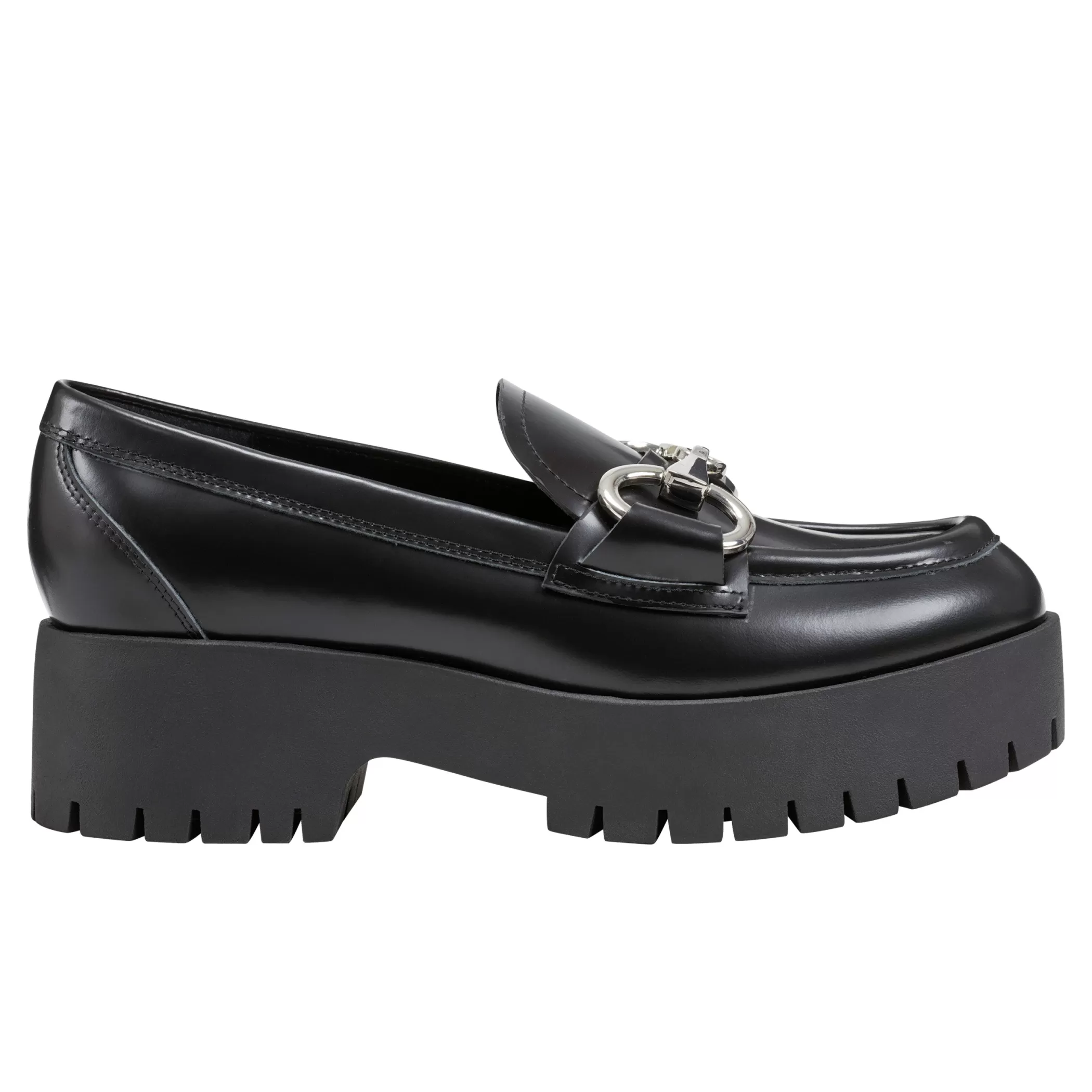 New Marc Fisher Wilmer Slip-on Lug Sole Loafer Black