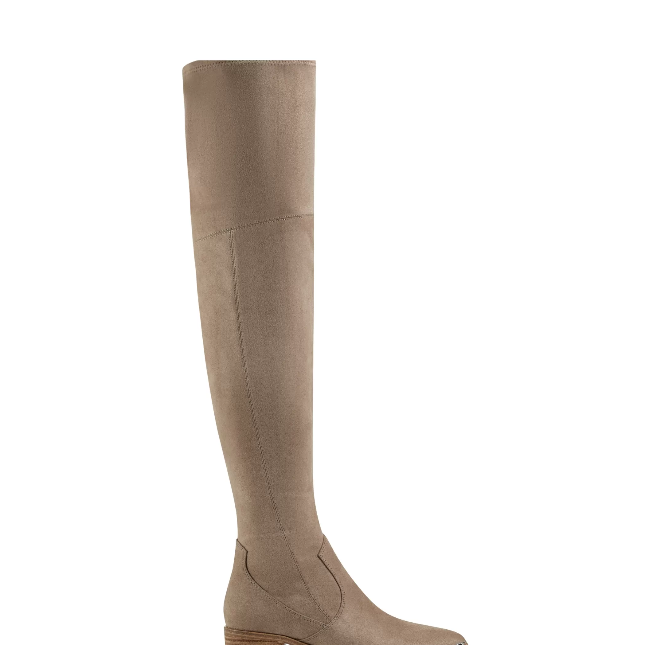 New Marc Fisher Yaki Pointy Toe Over The Knee Boot Taupe