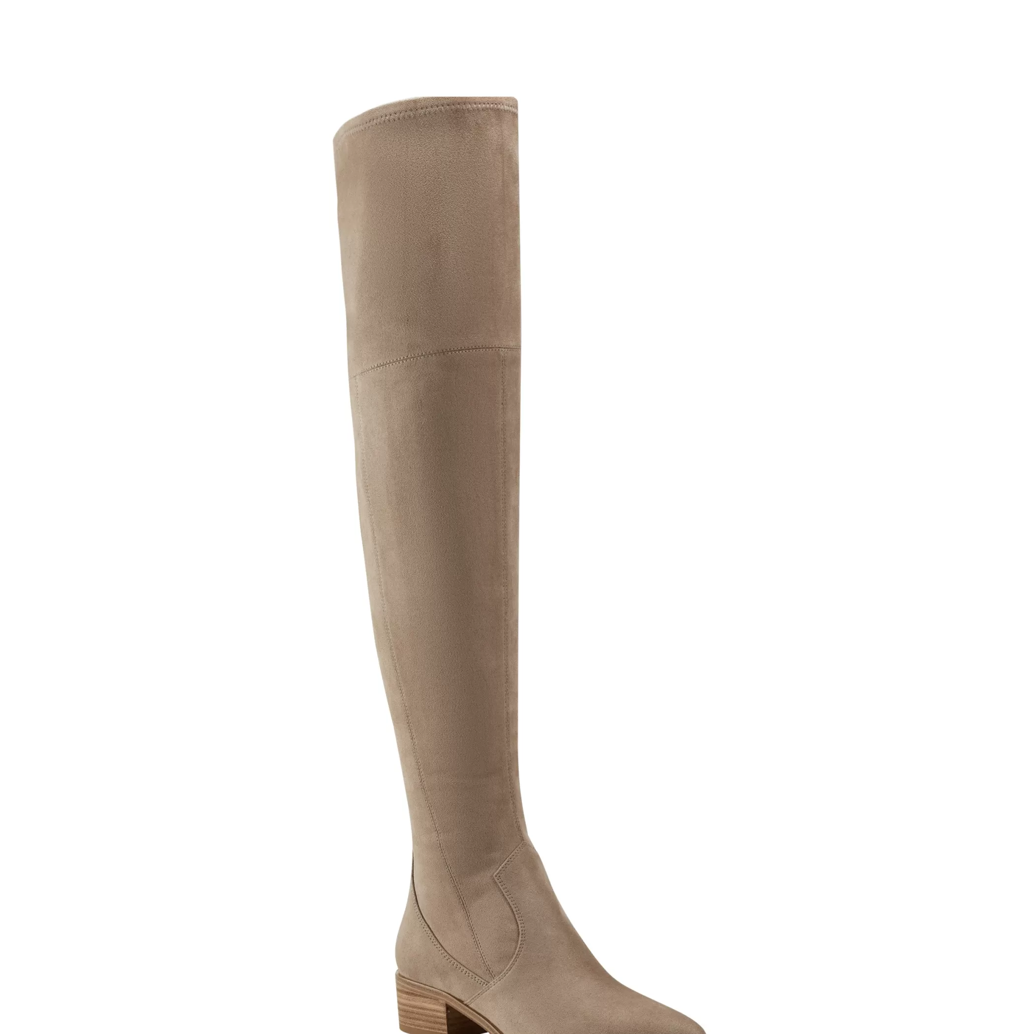 New Marc Fisher Yaki Pointy Toe Over The Knee Boot Taupe