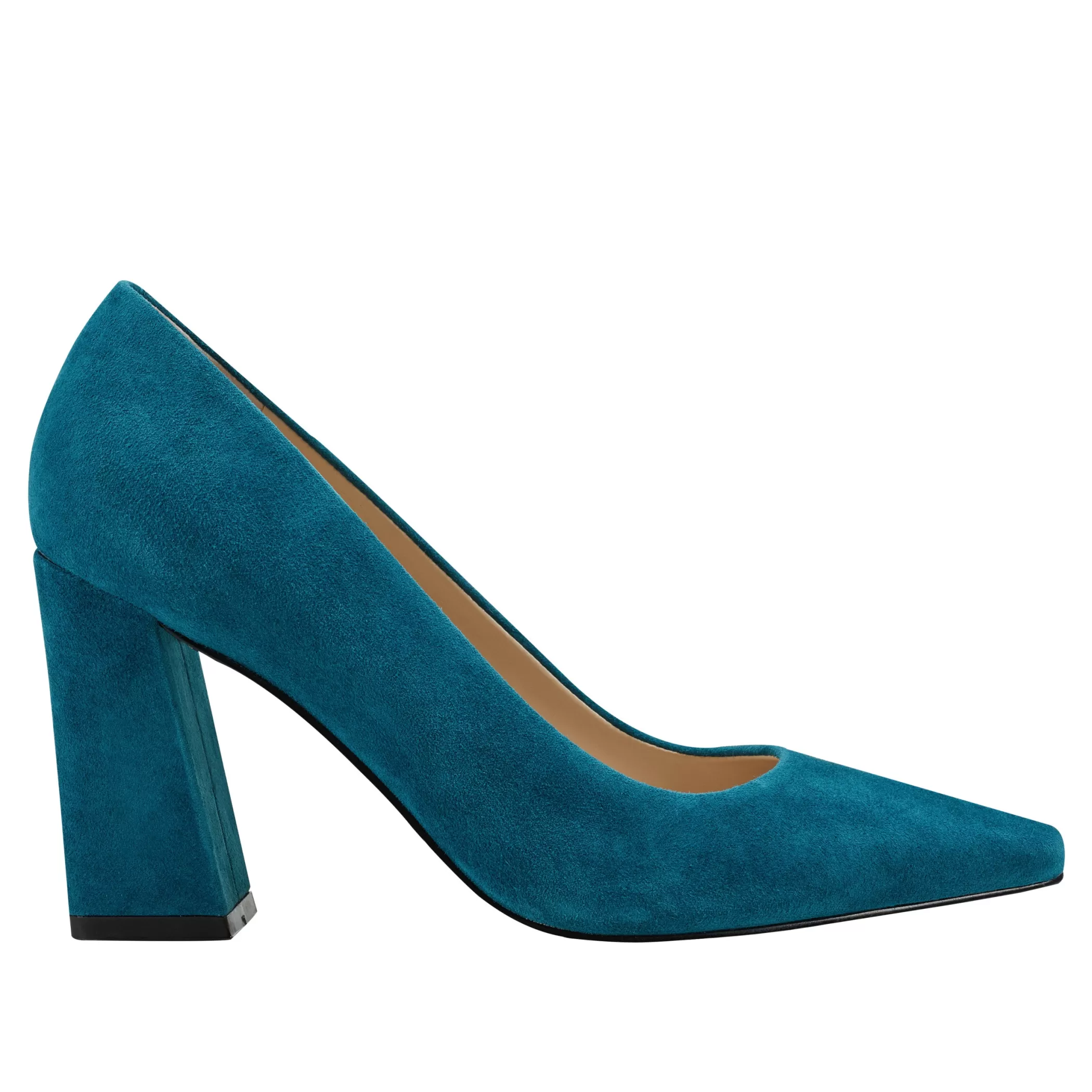 Hot Marc Fisher Yalina Block Heel Pump Teal Suede