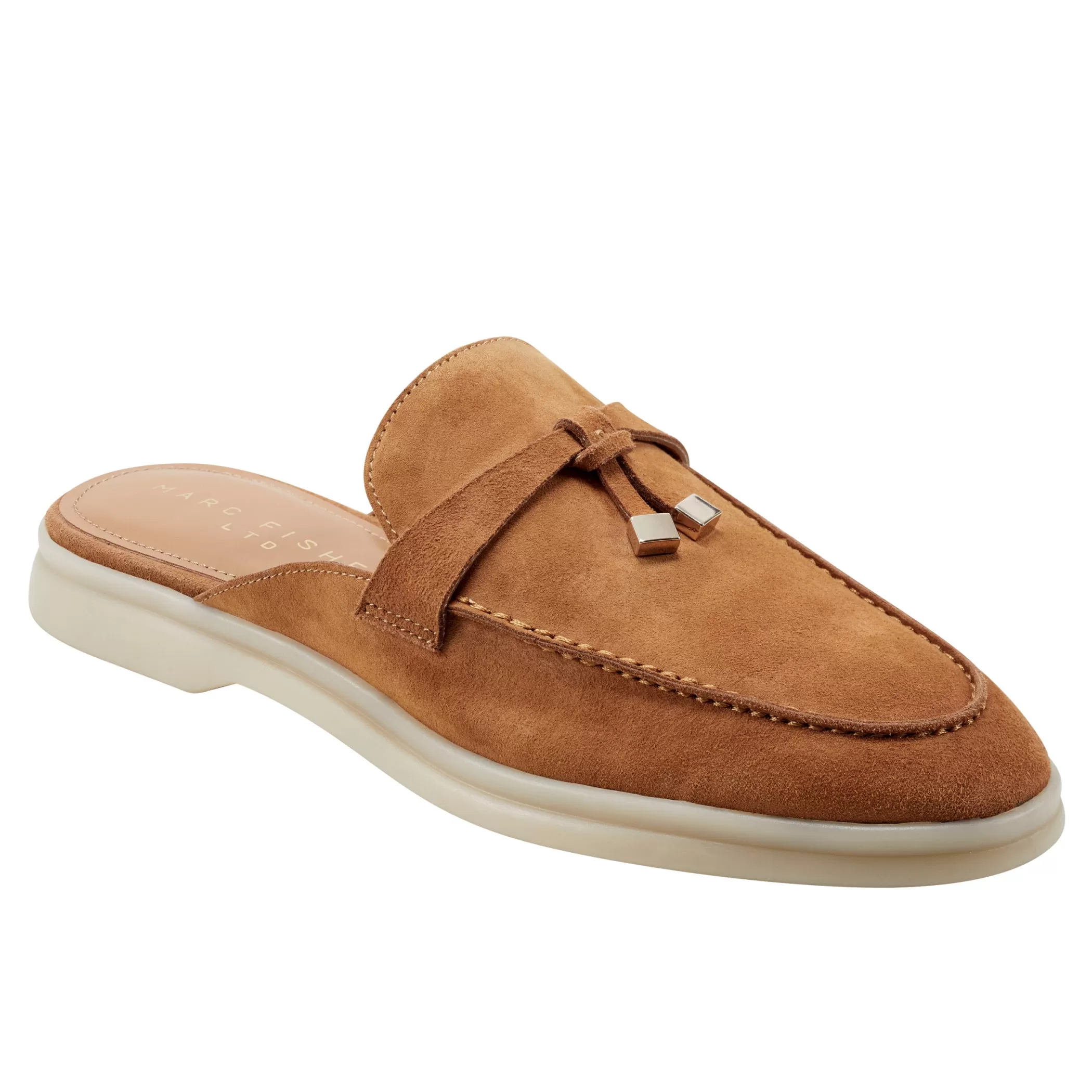 Outlet Marc Fisher Yarila Loafer Mule Brown Suede