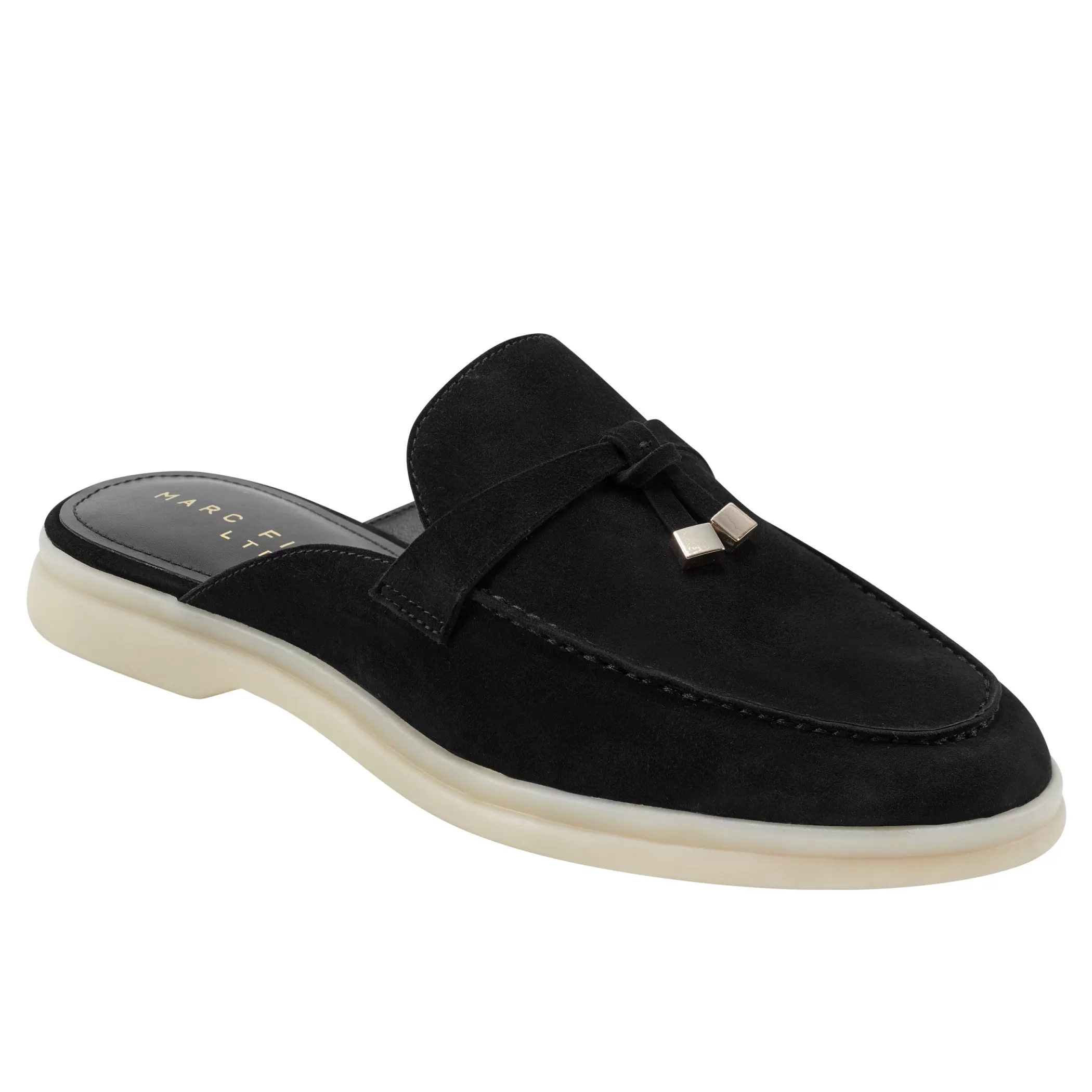 Discount Marc Fisher Yarila Loafer Mule Black Suede