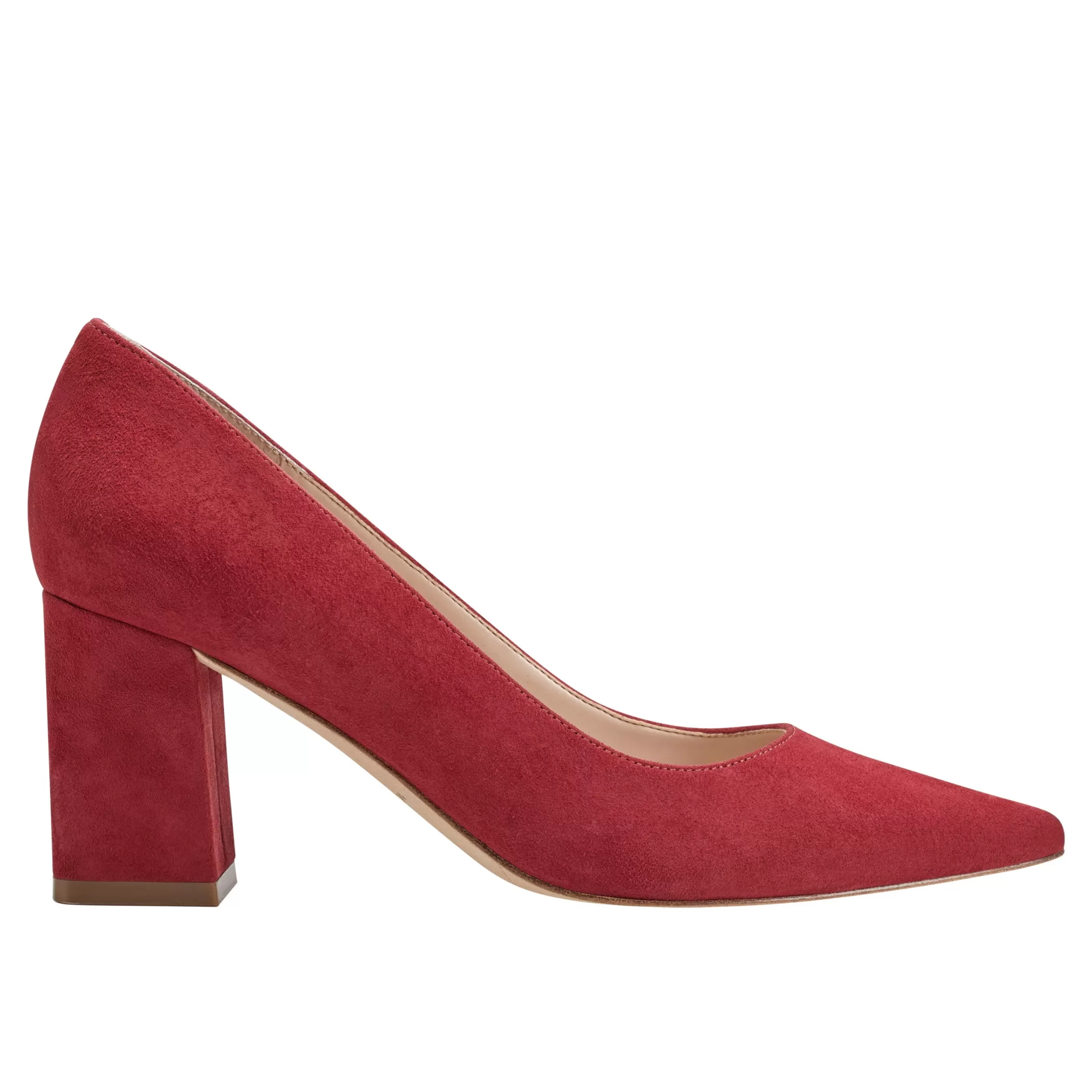 Shop Marc Fisher Zala Block Heel Pointy Toe Pump Red