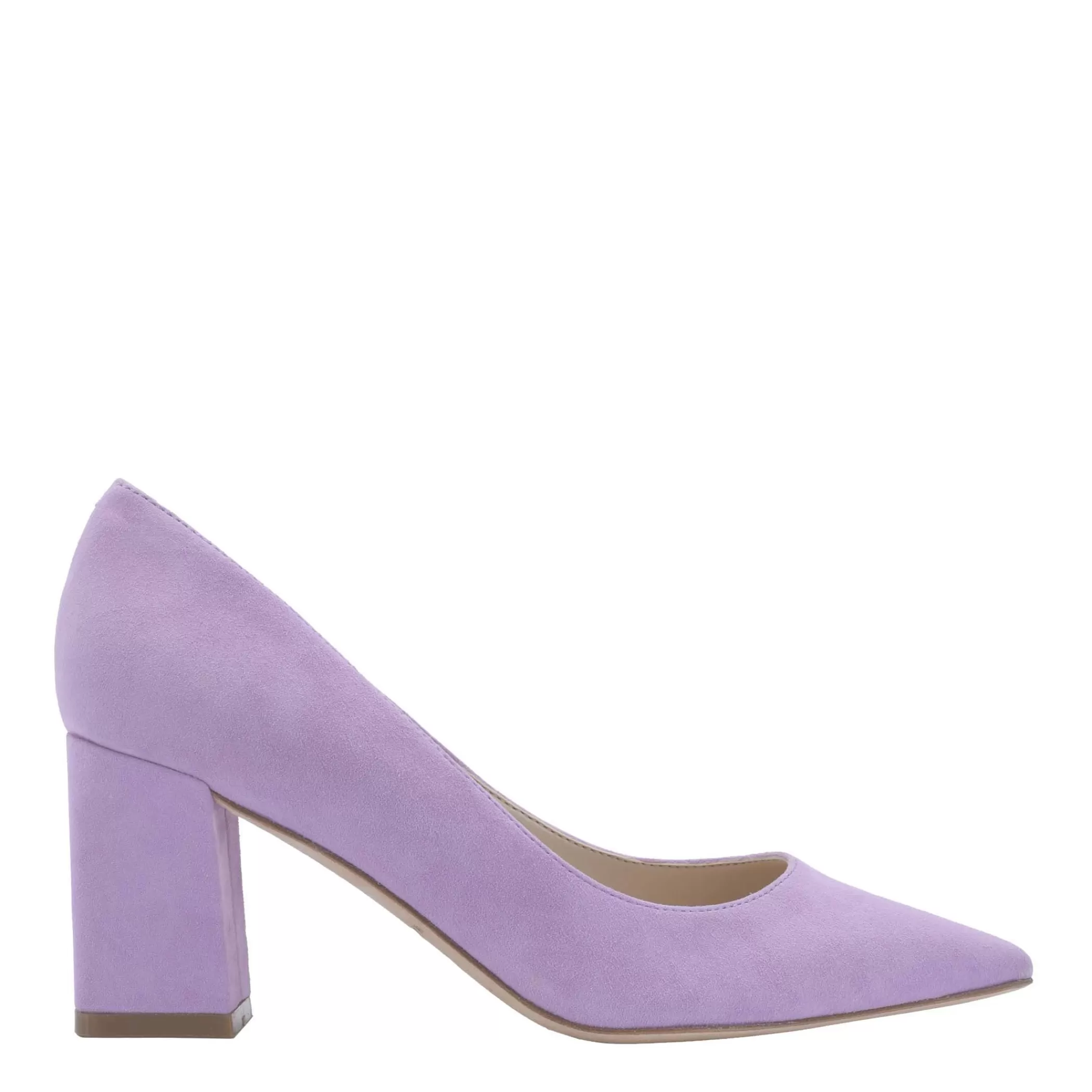 Clearance Marc Fisher Zala Block Heel Pointy Toe Pump Light Purple Suede